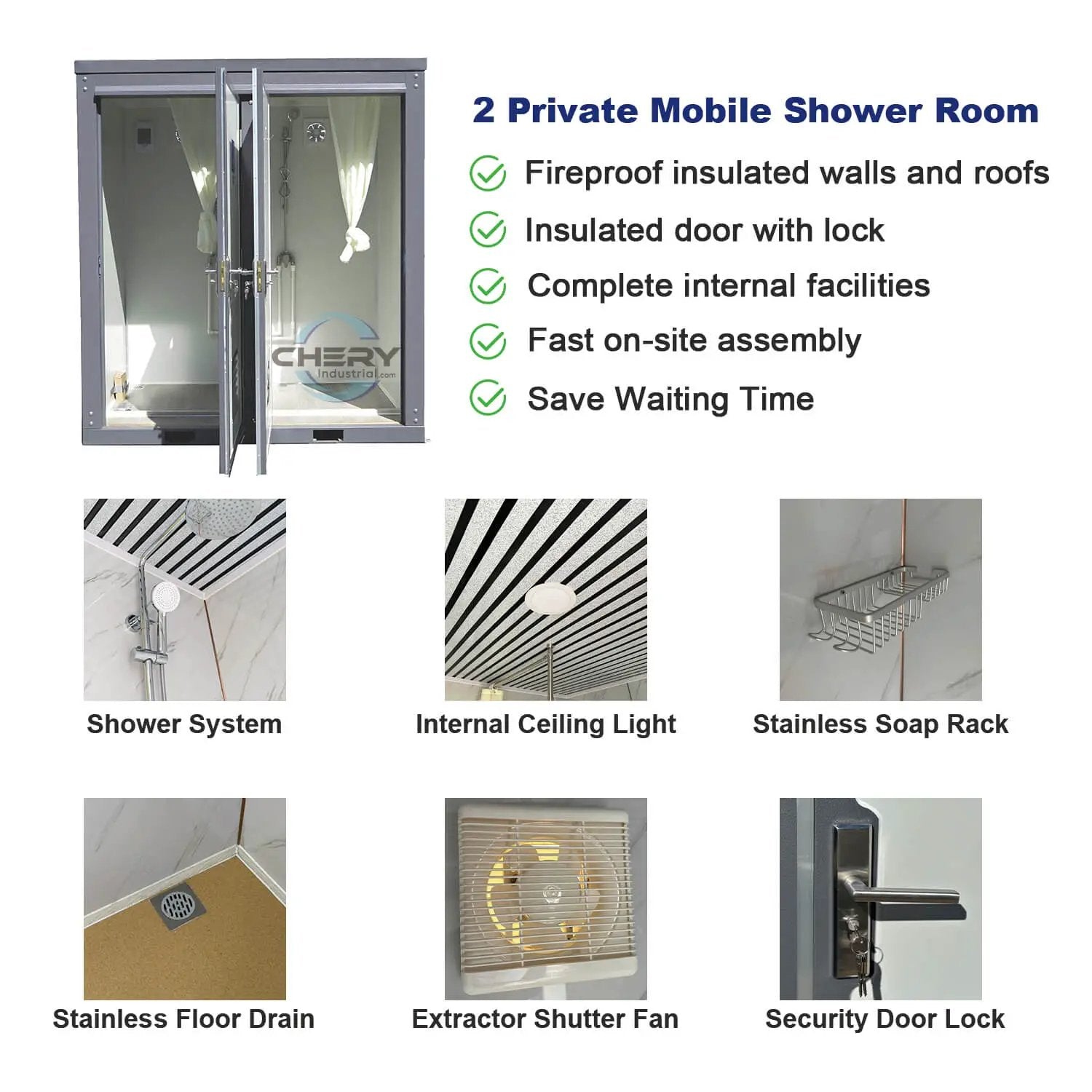 2 Private Mobile Shower Room by Chery Industrial