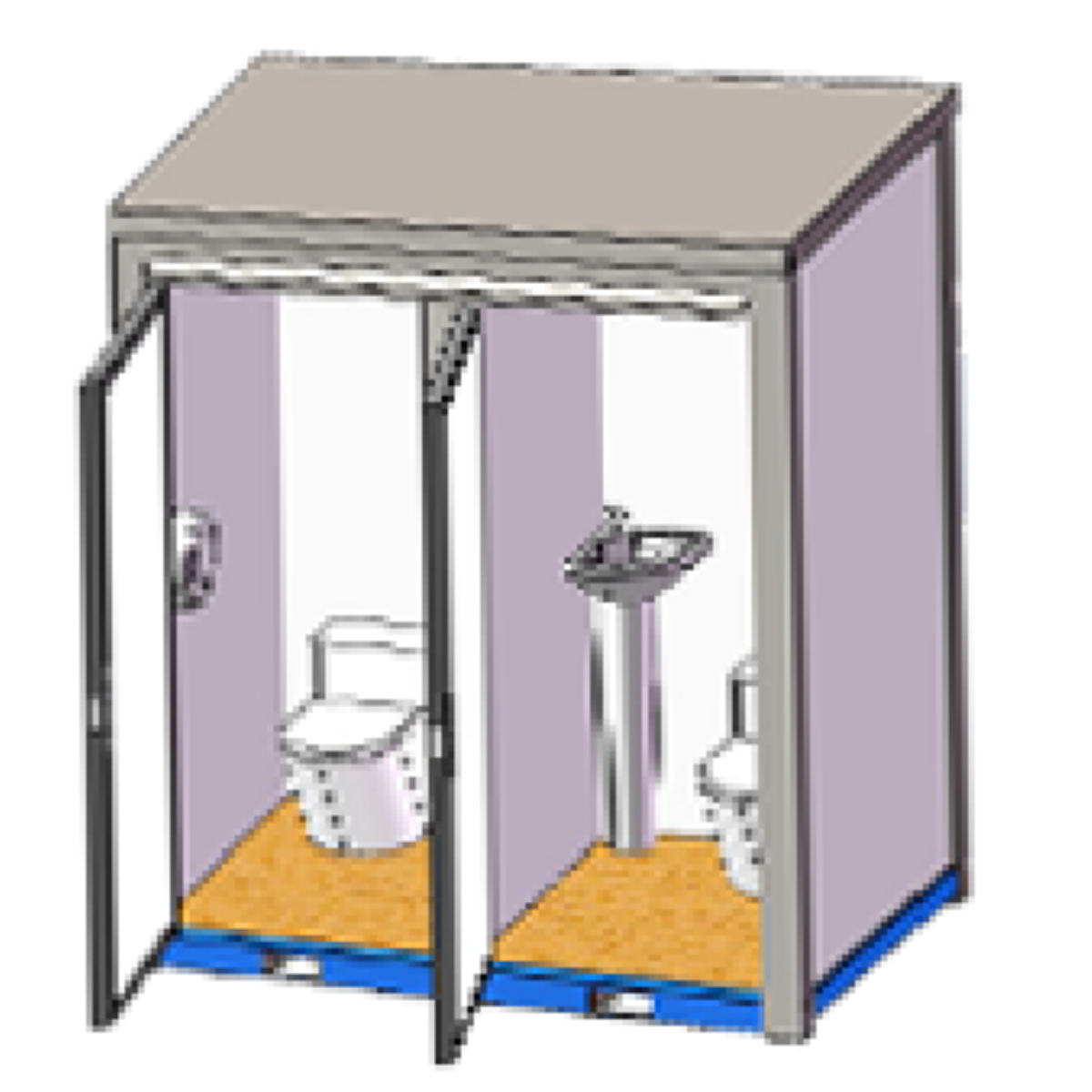 2 Private Toilet Stalls Portable Restroom by Chery Industrial