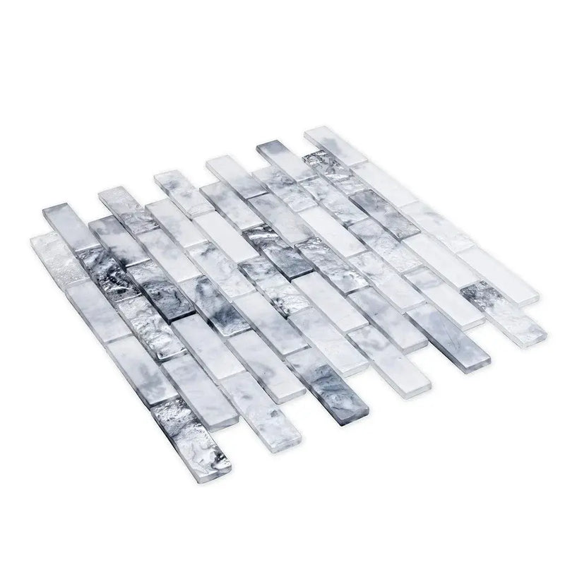 White 12x12 Matte Brick Glass Mosaic Tile (10 pack, 9.5 sq ft/case) by Apollo Tile
