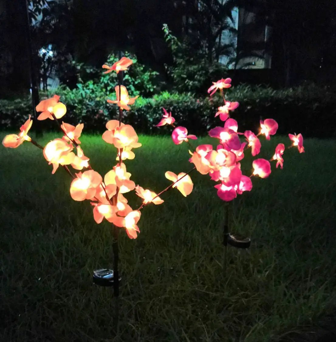 2 Pack Solar Orchid Flower Lights -40 Flowers by Outdoor Solar Outlet