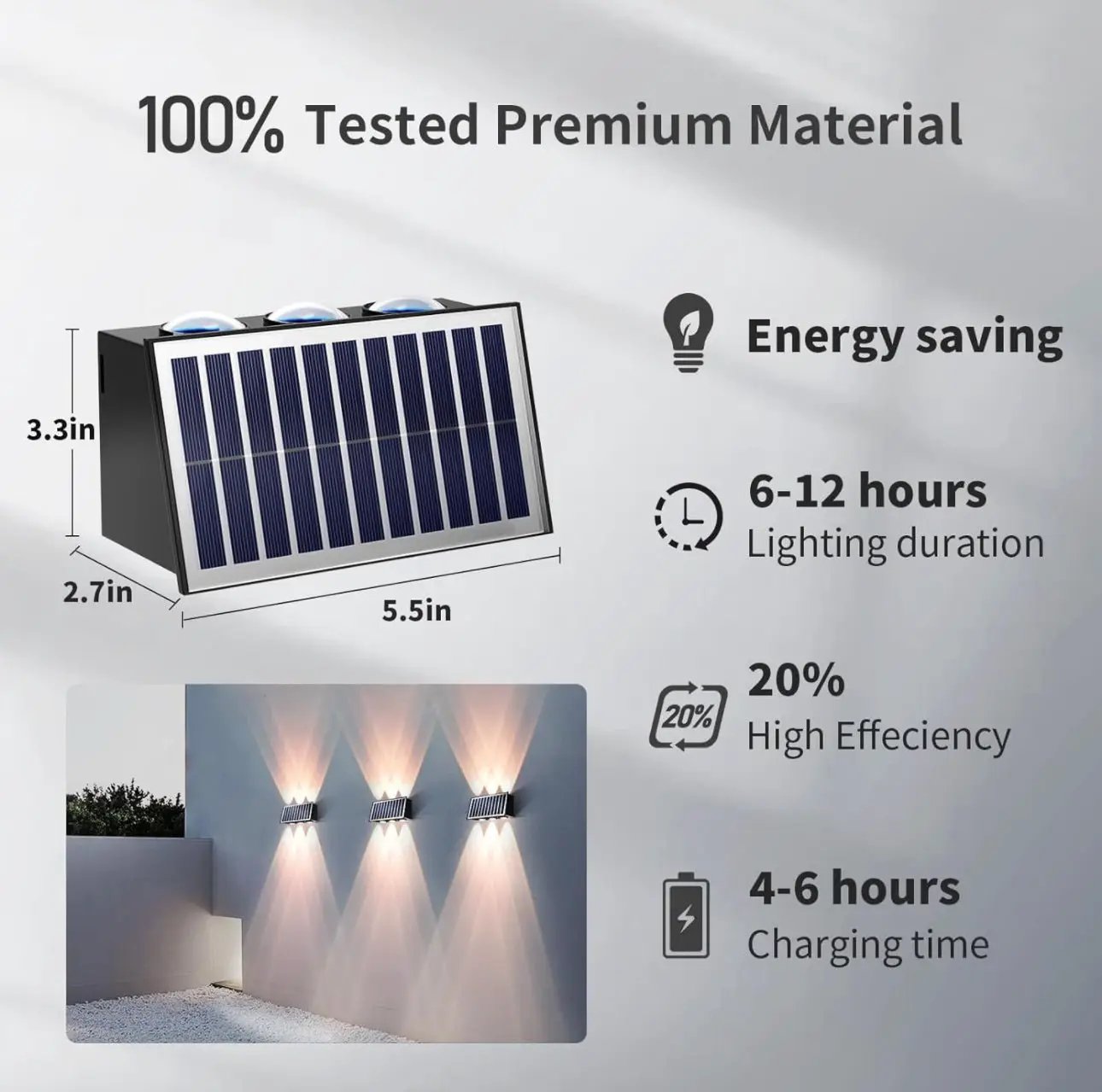 2 Pack Solar Wall Lights Outdoor Waterproof Led Up and Down Wall Lights,Solar Outdoor Lights Wall Sconce Exterior Lighting by Outdoor Solar Outlet