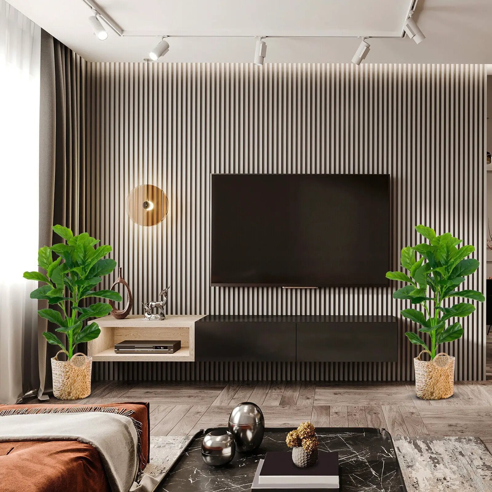 2-Pack Artificial Fiddle Leaf Fig Tree by DirectDeals