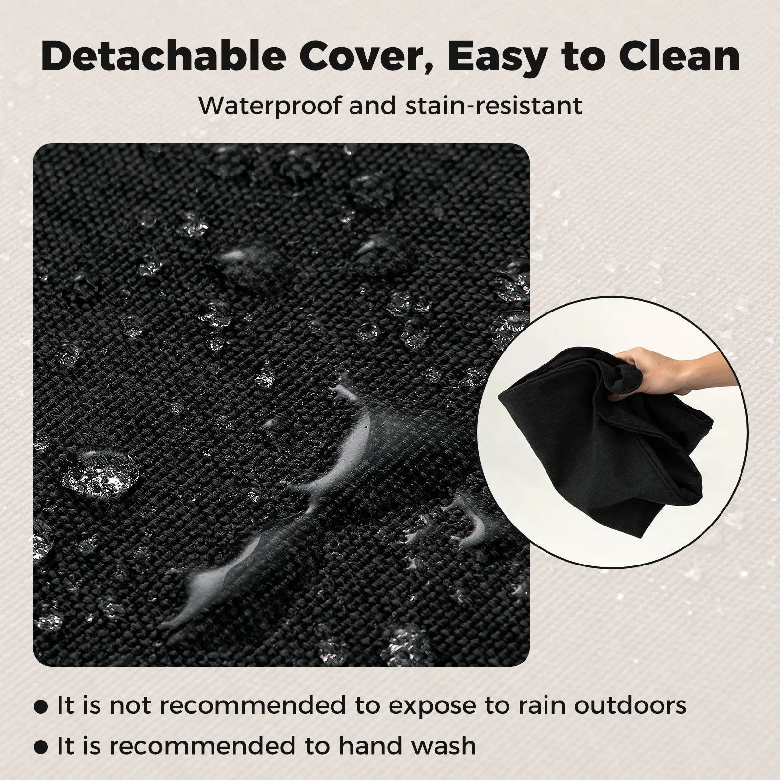 2-Pack Outdoor Patio Cushion Set with Removable Covers by DirectDeals