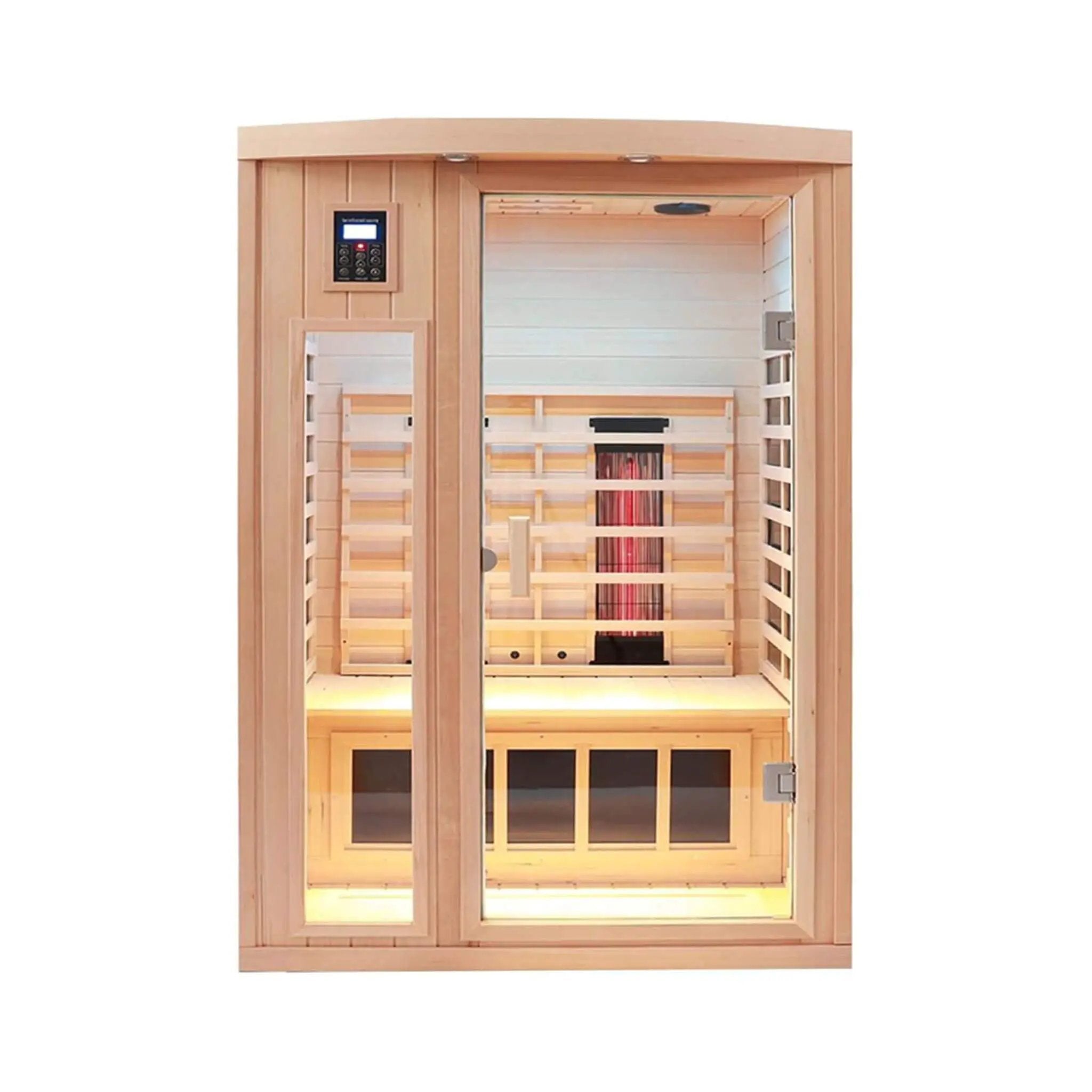 Thermora Orien Premium 2-Person Low EMF FAR-Infrared Heat Wood Home Personal Spa Sauna With Ceramic Heaters, 1760W (SAK25714) by SAKSBY WHOLESALE