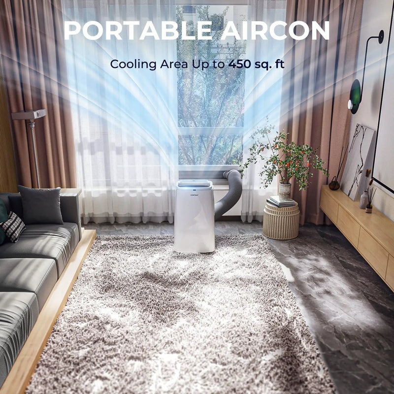 12000BTU 3-in-1 Portable Air Conditioner with Remote-White by DirectDeals