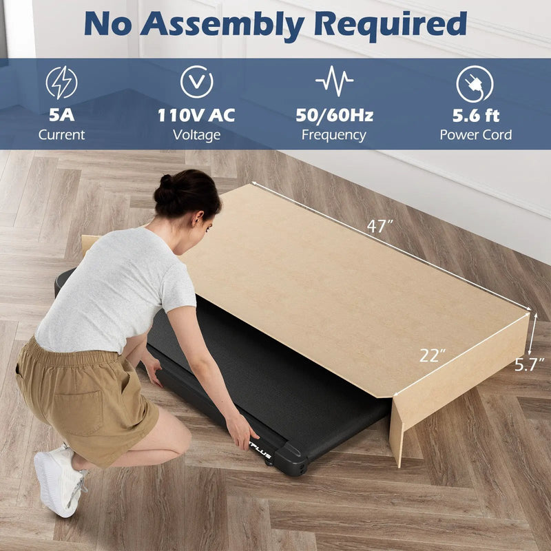 2.5HP Under Desk Treadmill with Remote Control and 3 Countdown Modes by DirectDeals