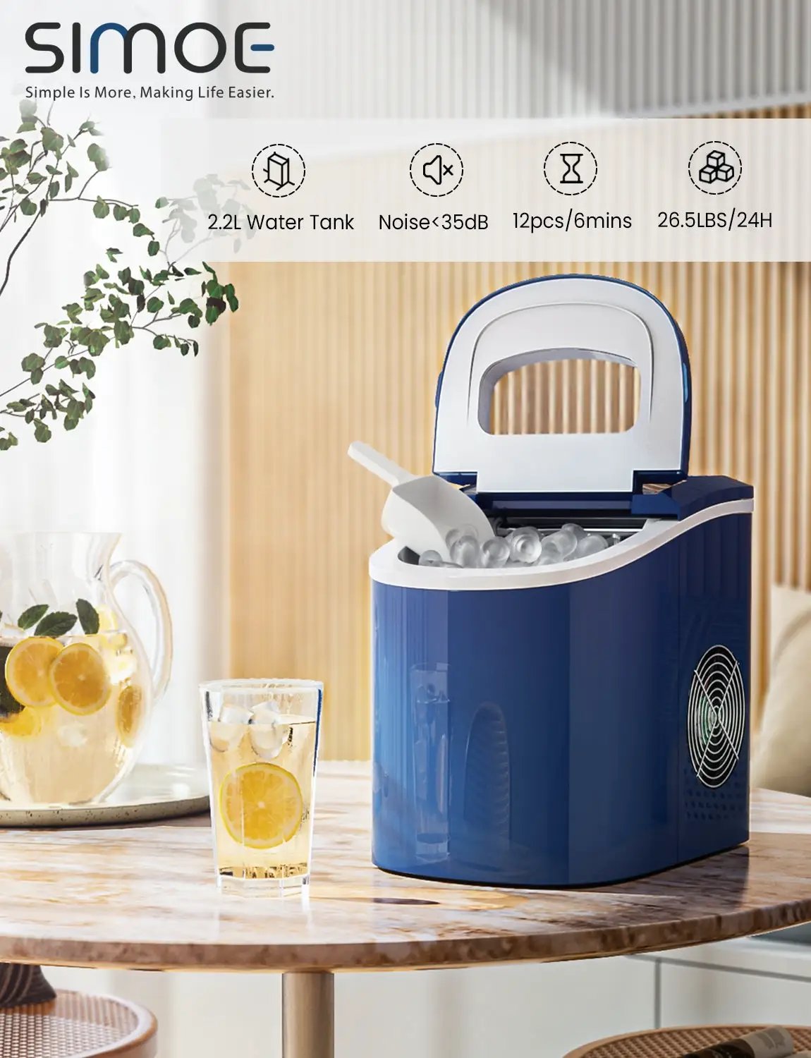 Mini Portable Compact Electric Ice Maker Machine by DirectDeals