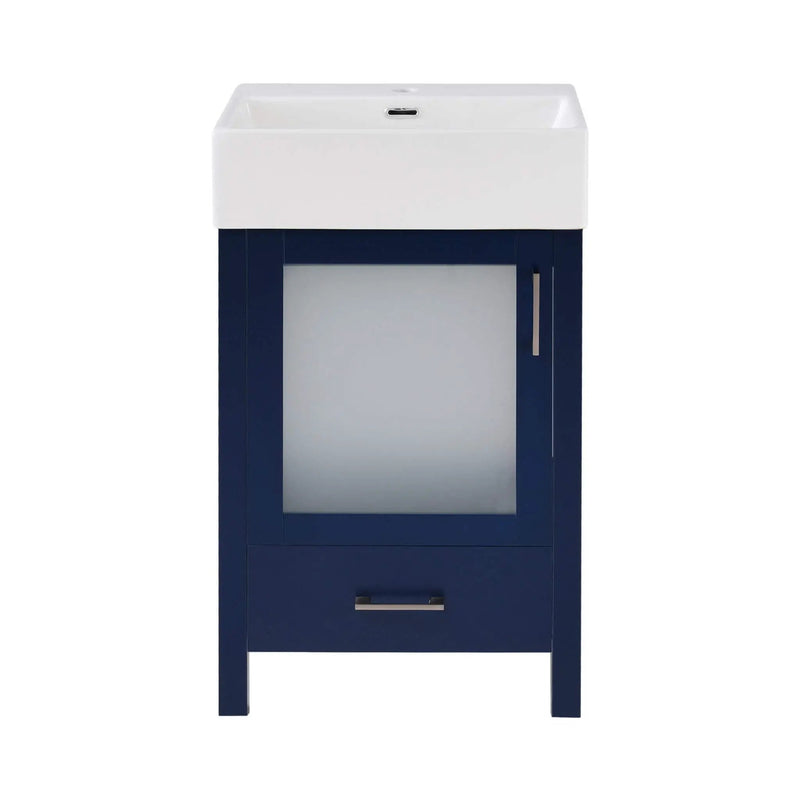 Nuvia 20-Inch Modern Bathroom Vanity With Ceramic Sink And Storage Cabinet (SAK83047) by SAKSBY WHOLESALE