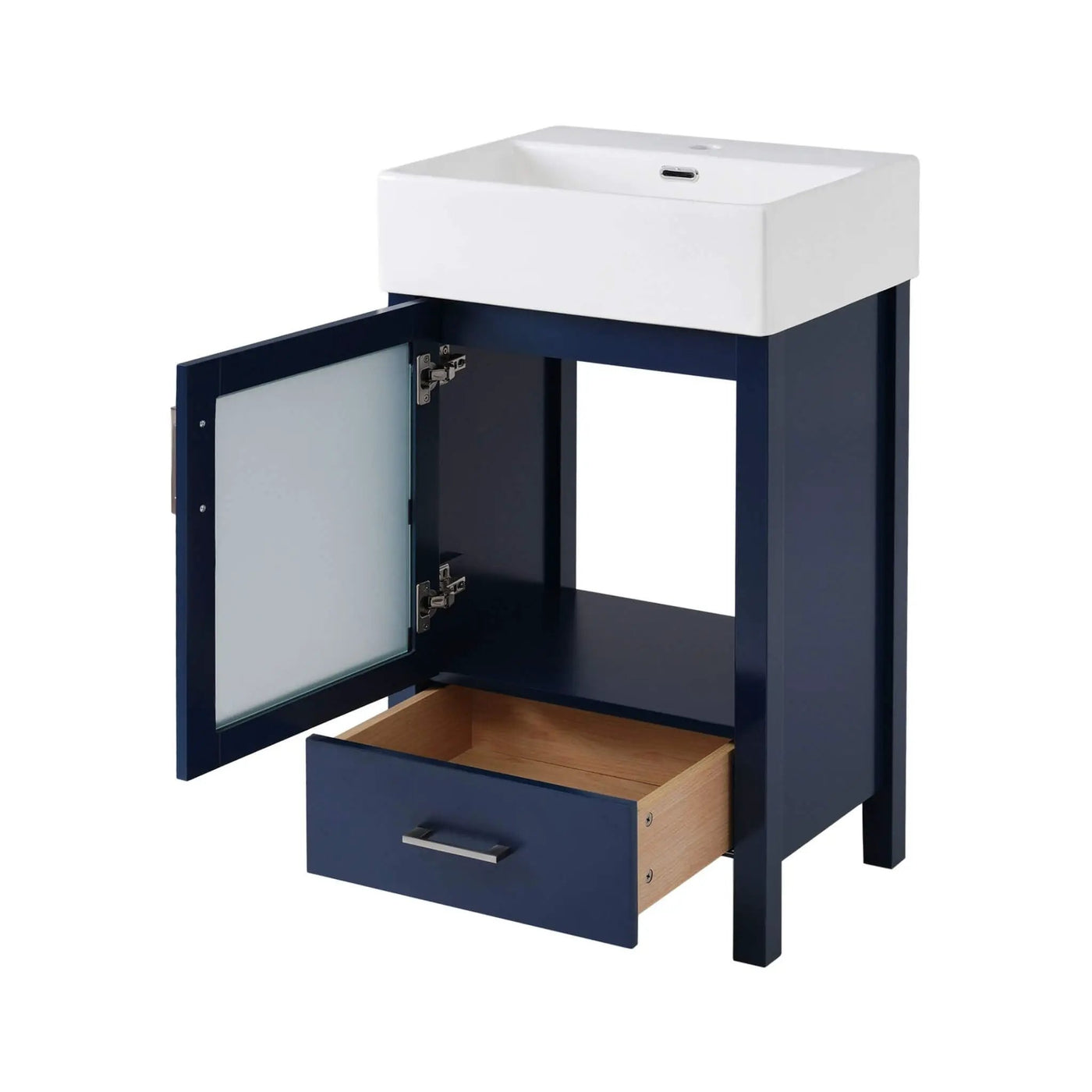 20-Inch Modern Bathroom Vanity With Ceramic Sink And Storage Cabinet (SAK83047) by SAKSBY WHOLESALE