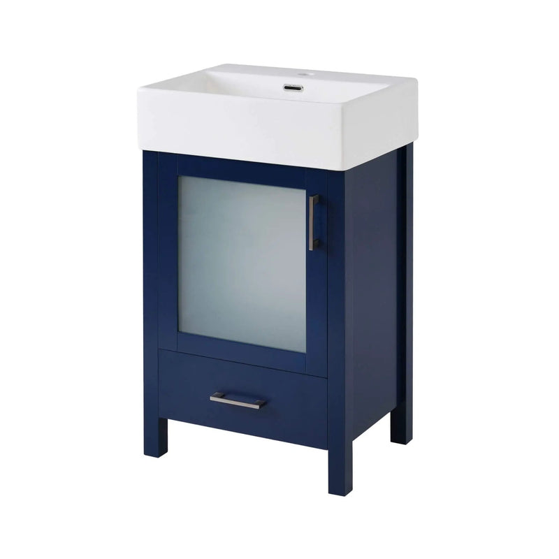 Nuvia 20-Inch Modern Bathroom Vanity With Ceramic Sink And Storage Cabinet (SAK83047) by SAKSBY WHOLESALE