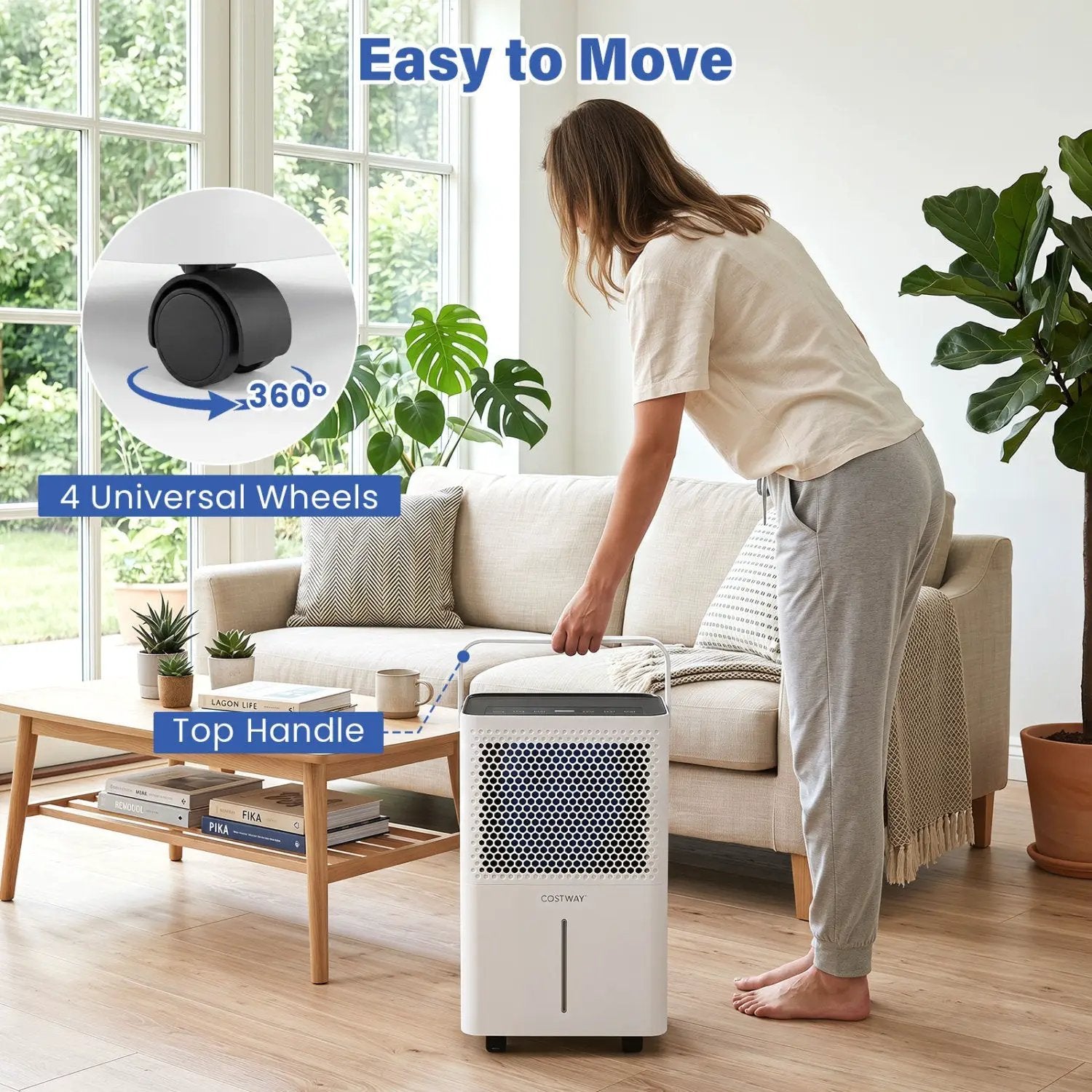 32 Pint Dehumidifier with Drain Hose for 2000 Sq Ft by DirectDeals
