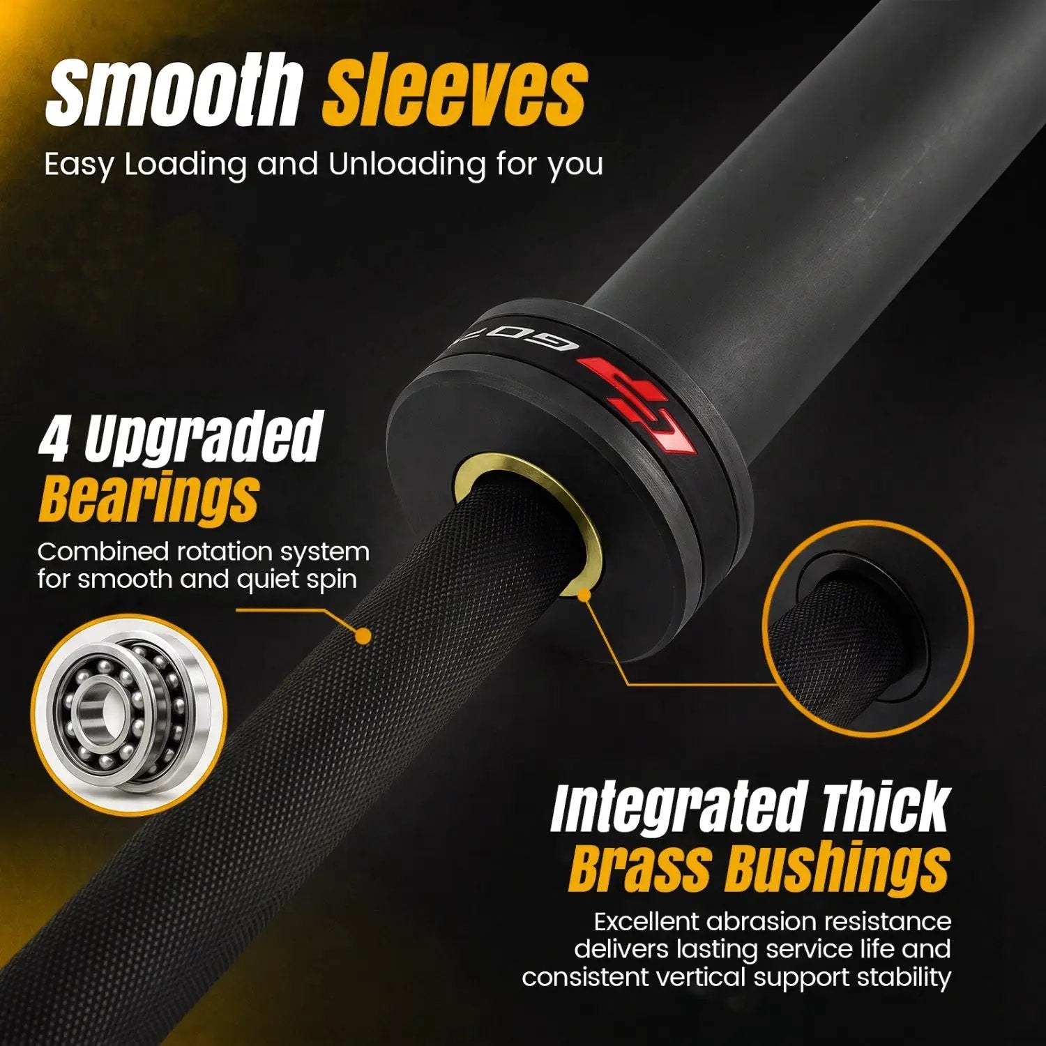 7ft Olympic Barbell 2000 lbs Capacity for Weightlifting by DirectDeals