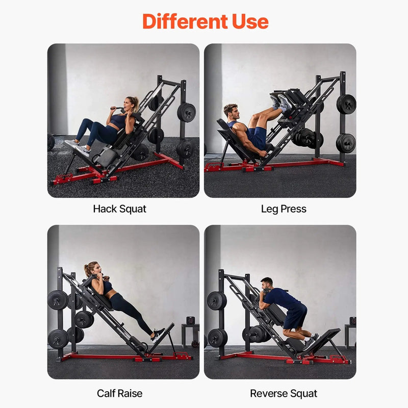 Rovix 2000LBS Adjustable Leg Press And Hack Squat Machine For Home Gym Workouts (SAK53148) by SAKSBY WHOLESALE