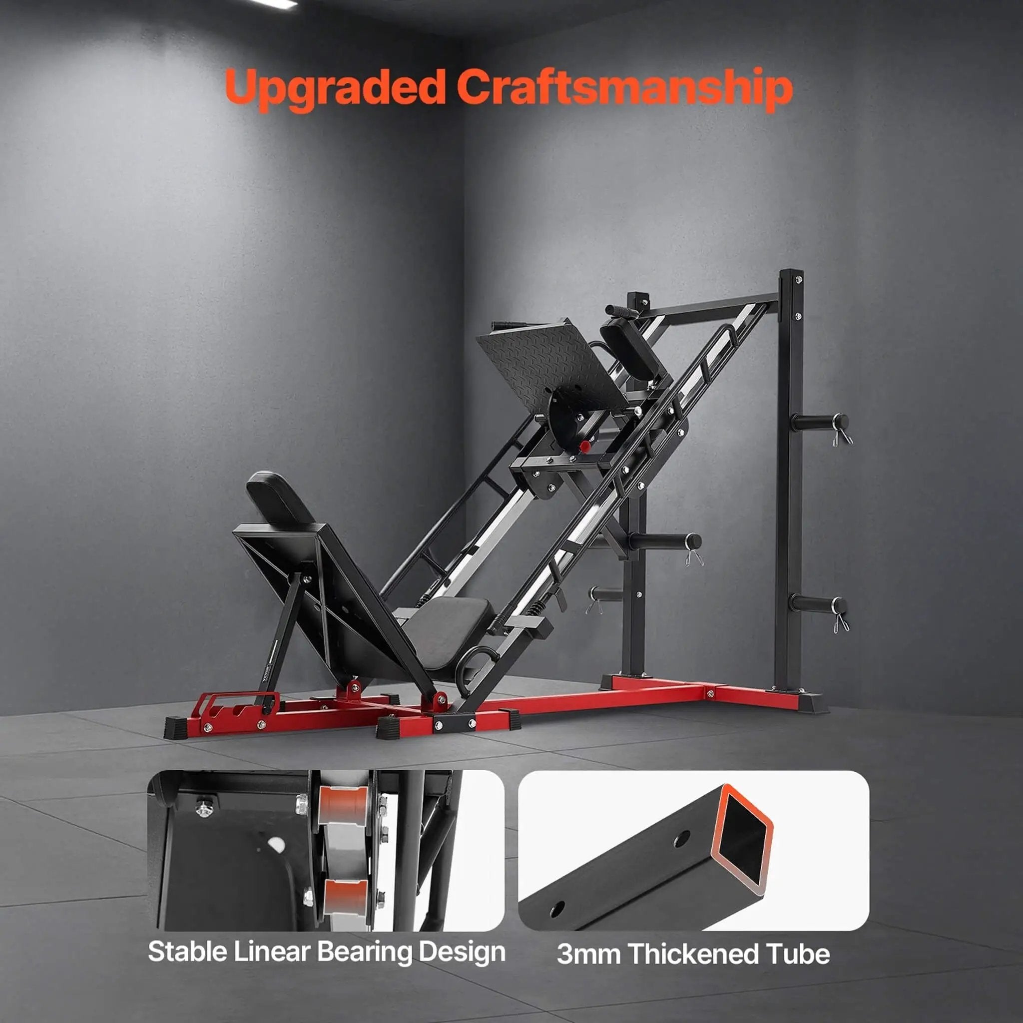 Rovix 2000LBS Adjustable Leg Press And Hack Squat Machine For Home Gym Workouts (SAK53148) by SAKSBY WHOLESALE