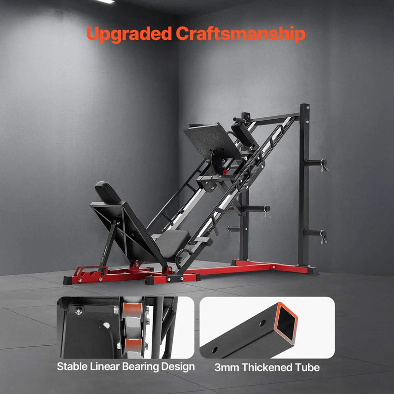 Rovix 2000LBS Adjustable Leg Press And Hack Squat Machine For Home Gym Workouts (SAK53148) by SAKSBY WHOLESALE