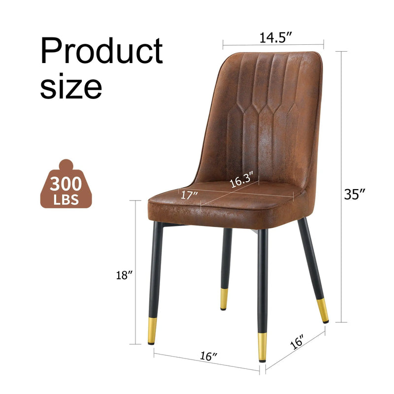 Modern Dining Chairs With Sleek Backrest and Metal Legs by HouseOfZazla
