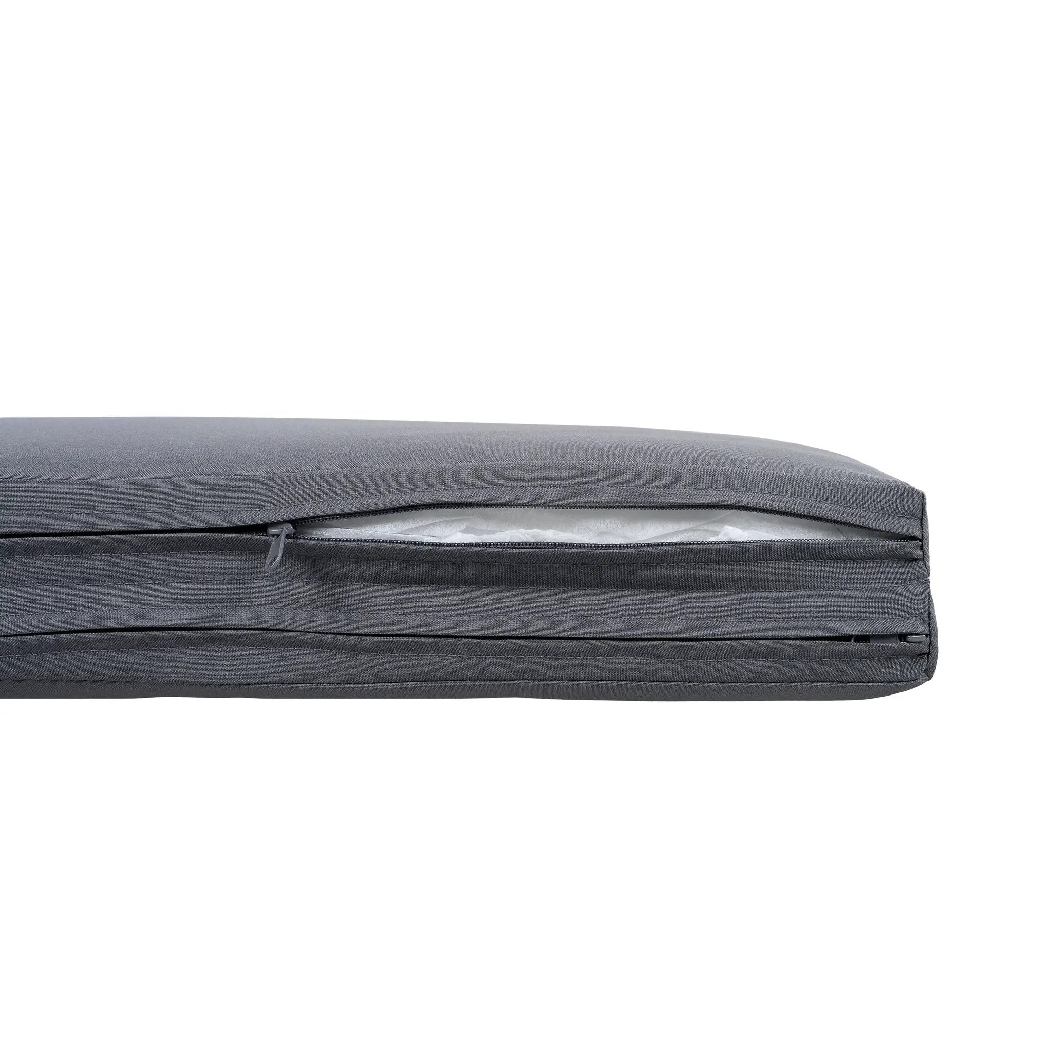 2" Thick Chaise Lounge Cushion in Dark Grey by HouseOfZazla