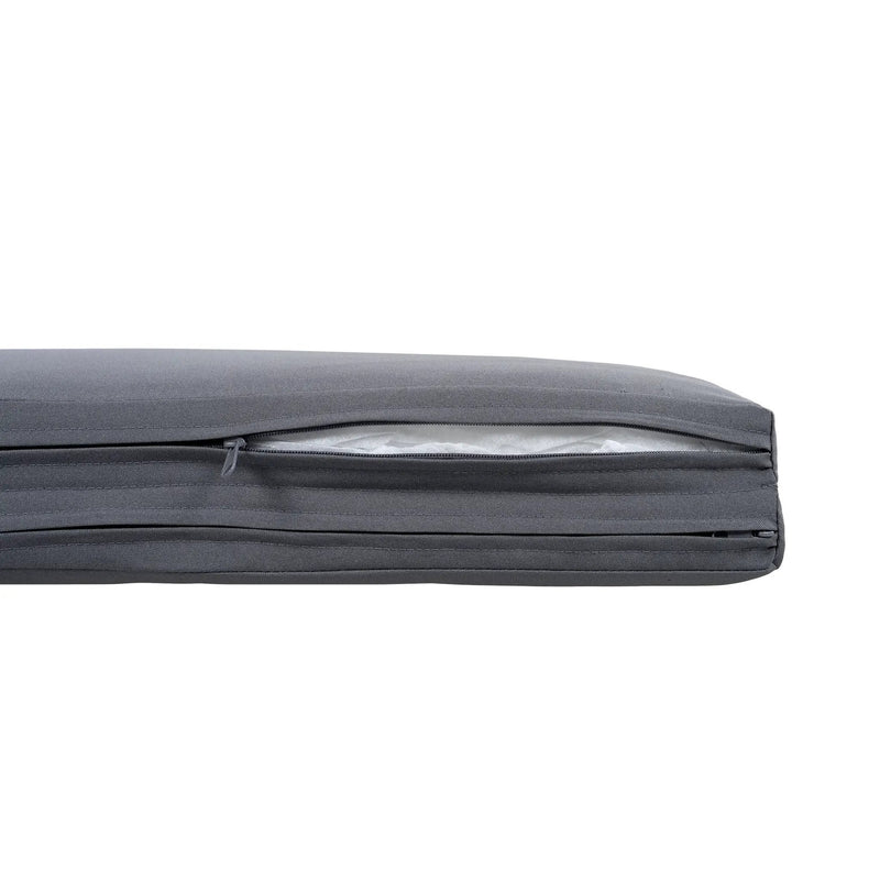 2" Thick Chaise Lounge Cushion in Dark Grey by HouseOfZazla