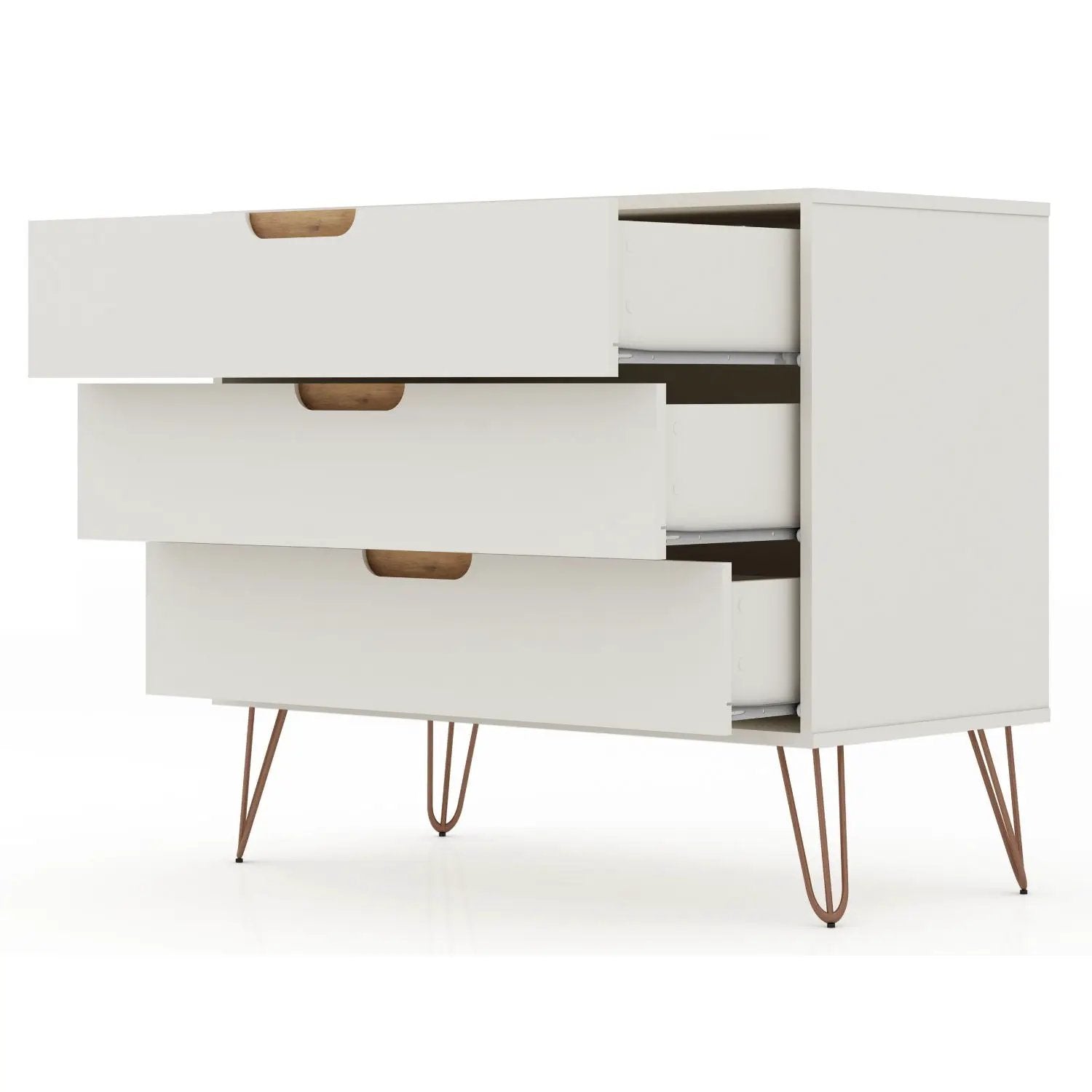 Rockefeller - 3 Drawer Dresser - Off White by HouseOfZazla