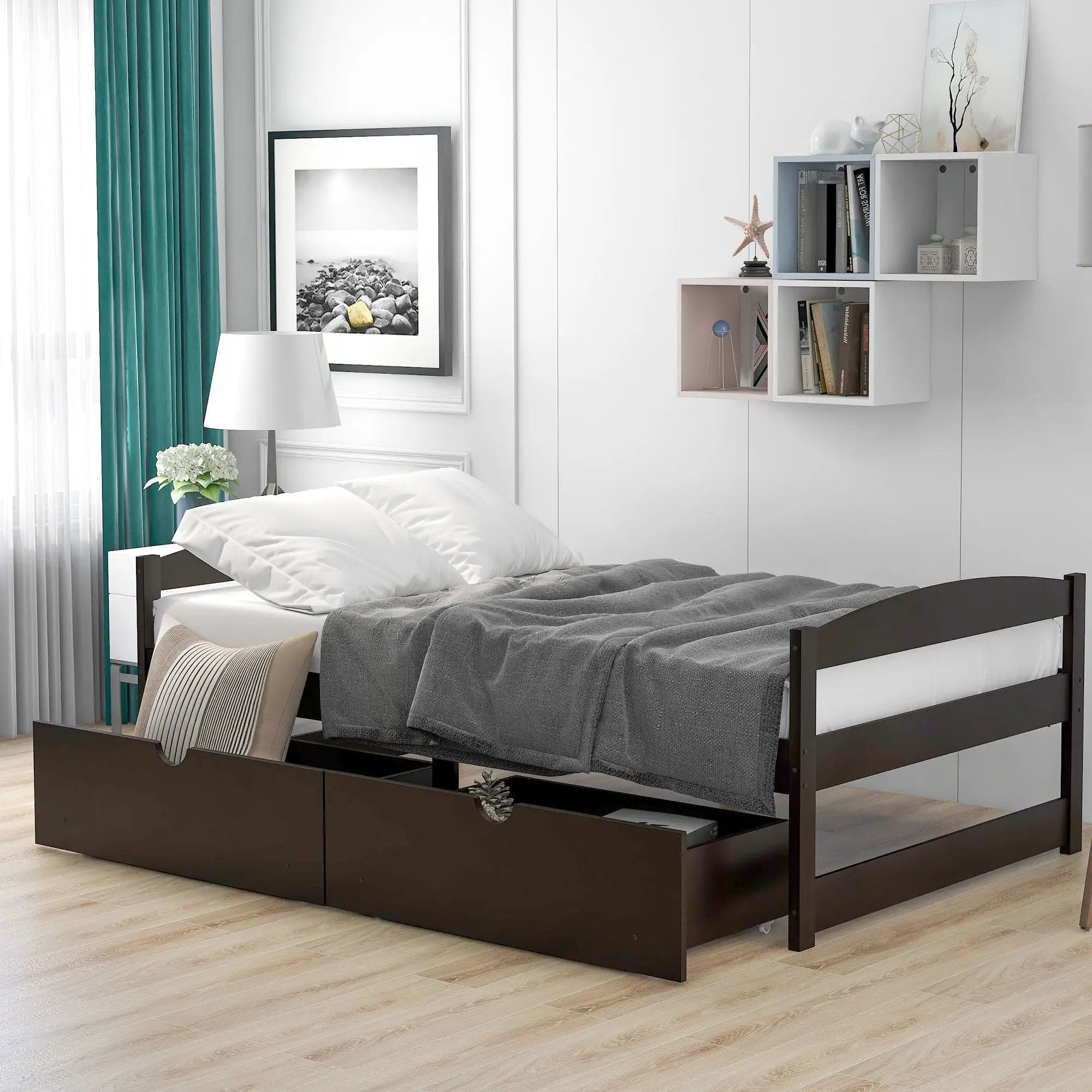 Platform Bed With 2 Drawers by Unique Piece Furniture