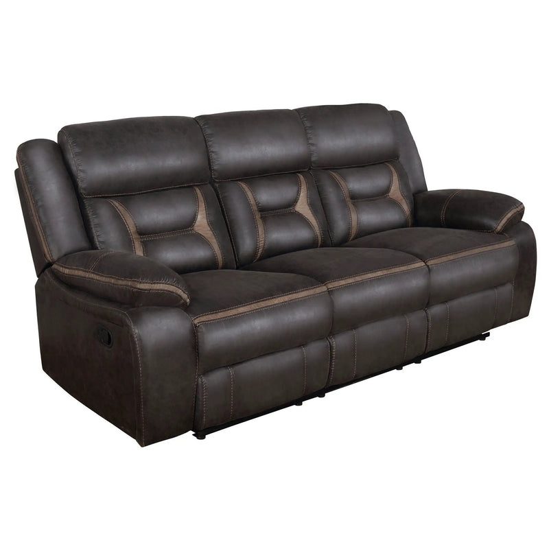 Greer 2-piece Upholstered Reclining Sofa Set Brown by Unique Piece Furniture