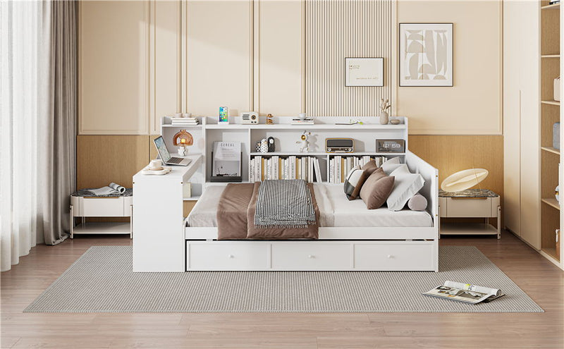Daybed With 3 Drawers USB Ports And Desk by HouseOfZazla