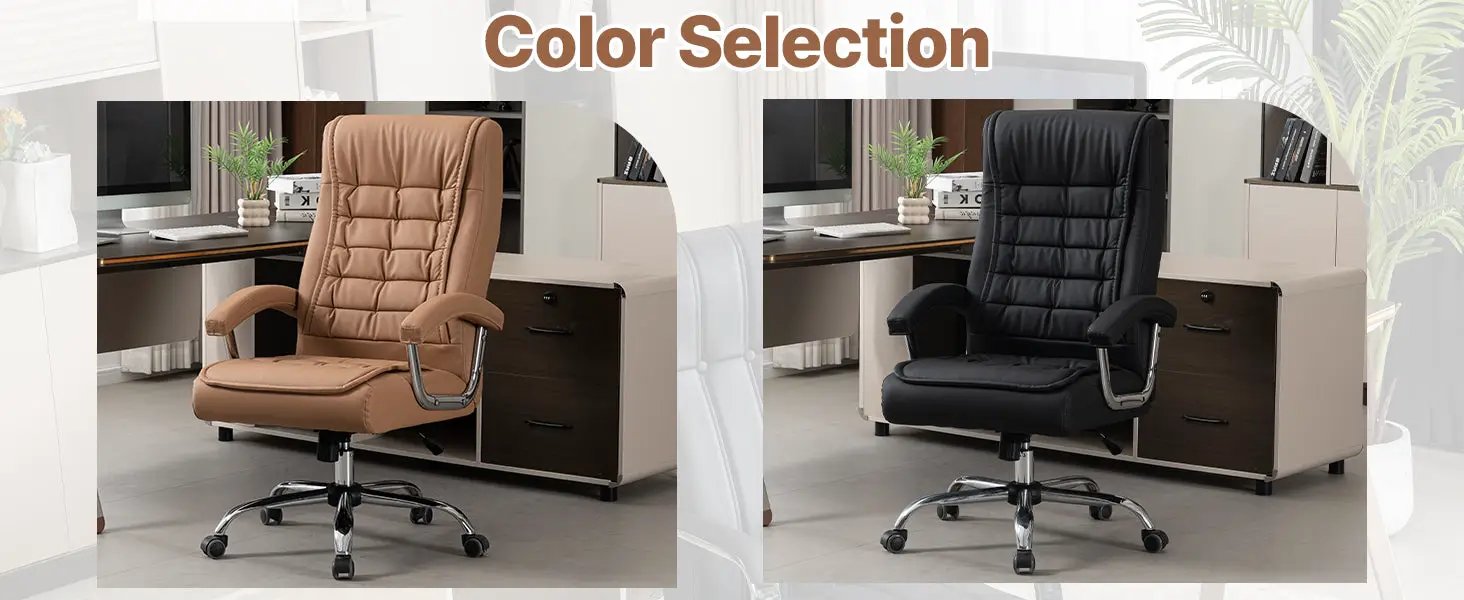 Executive Office Chair - High Back PU Leather Ergonomic Design by HouseOfZazla