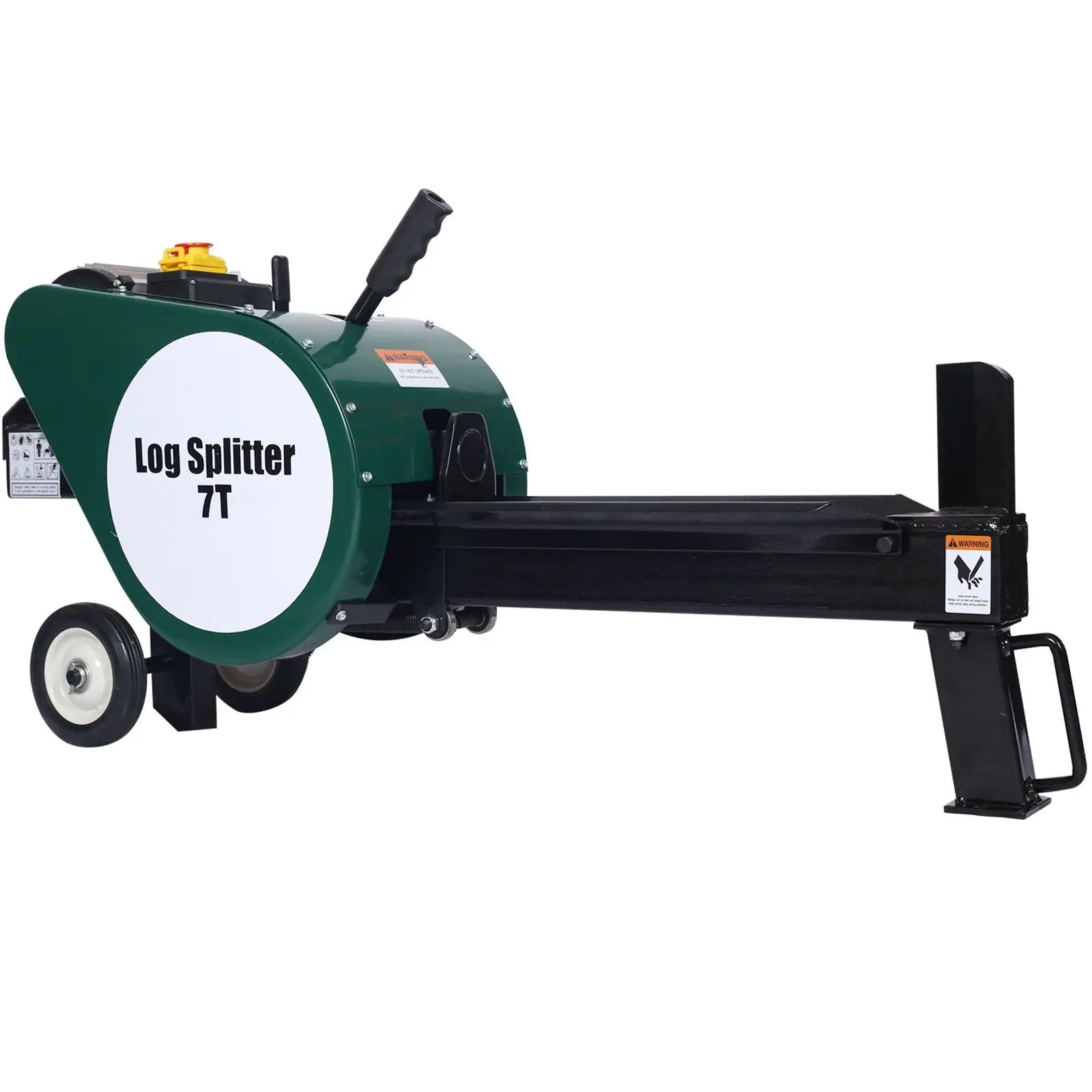 Double Flywheel Electric Log Splitter 7 Ton Portable Firewood Machine Steel - Black by HouseOfZazla