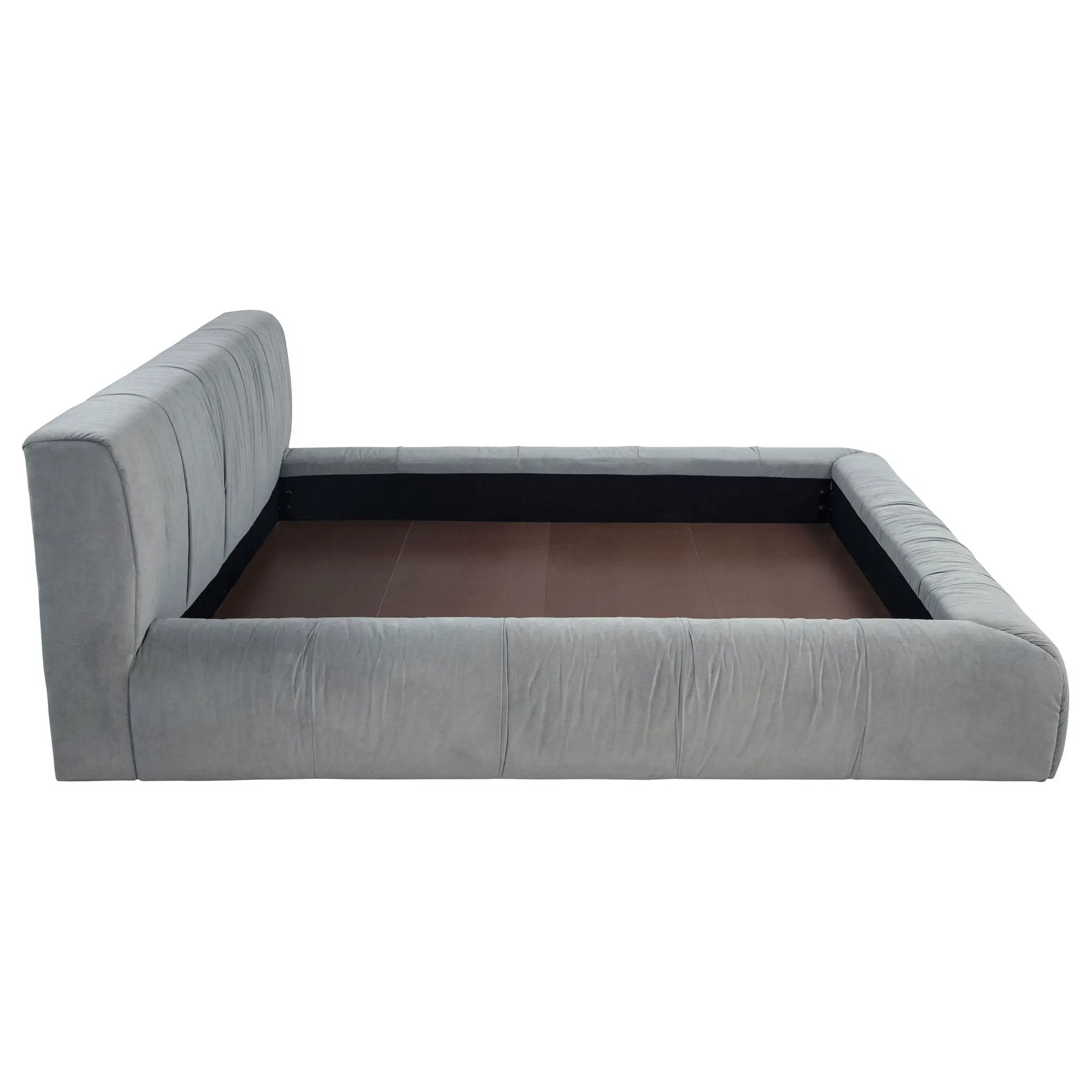Wilshire Upholstered Eastern King Platform Bed Grey by Unique Piece Furniture