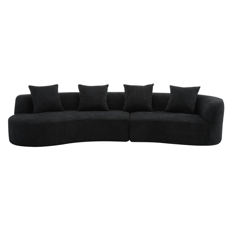 Elegant Curved Sectional Sofa With Full Foam Comfort by HouseOfZazla