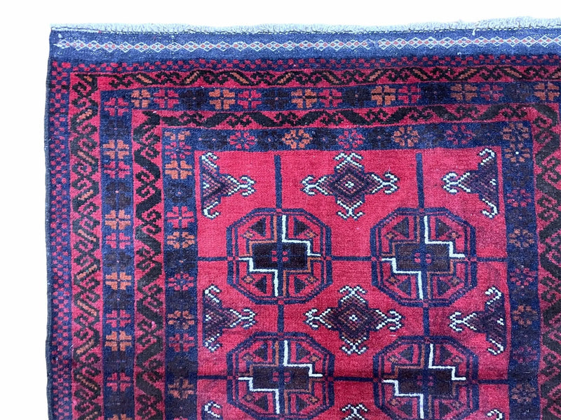 3 X 5 Vintage Handmade Tribal Wool Rug Balouchi Rug Afghan Rug Red Beige Nice by Jewel Rugs