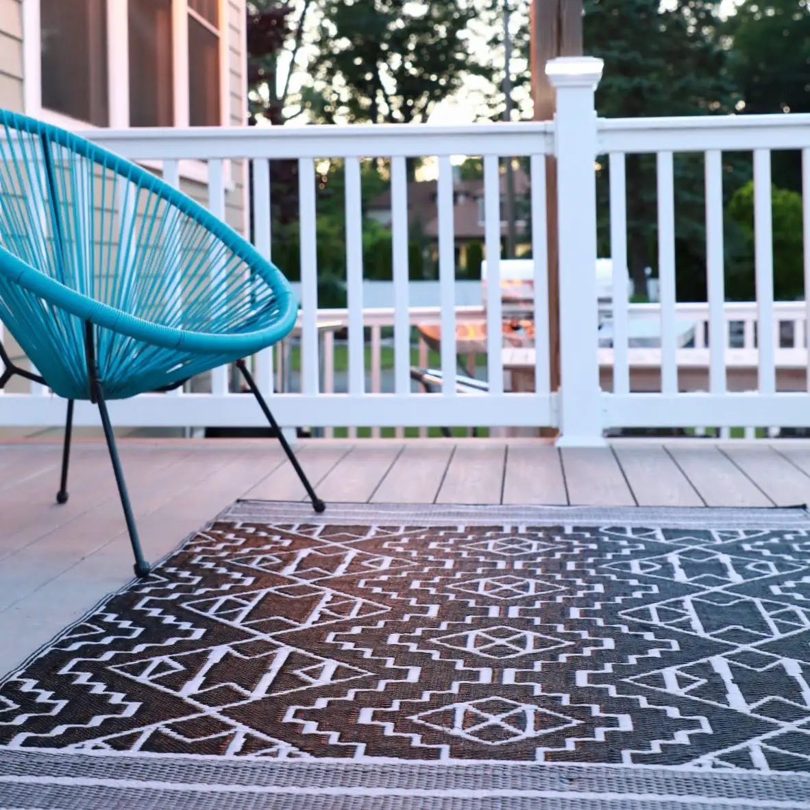 Kilimanjaro - Black Outdoor Rug for Patio FINAL SALE, photo 15 of 15