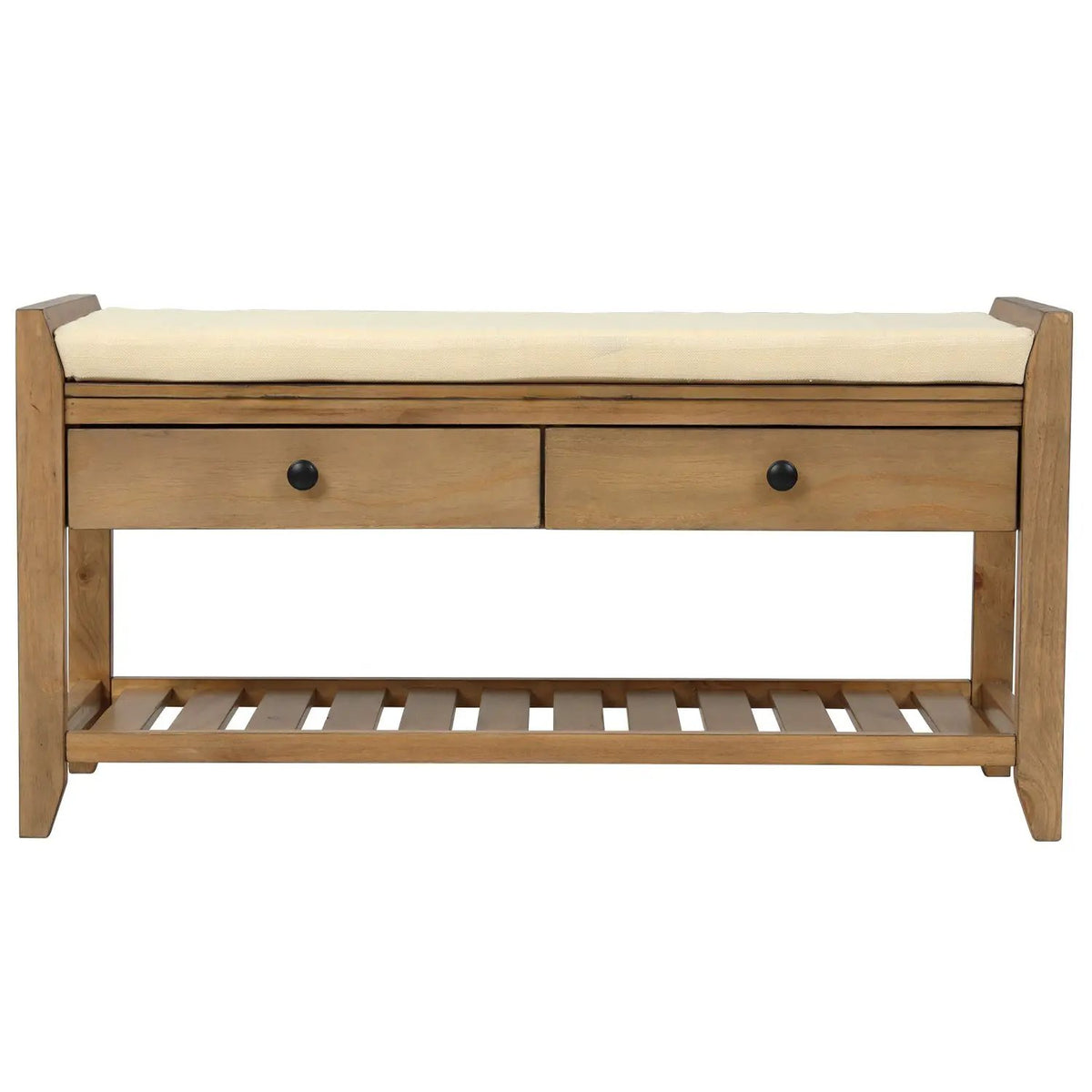 TREXM Shoe Rack with Cushioned Seat and Drawers by HouseOfZazla