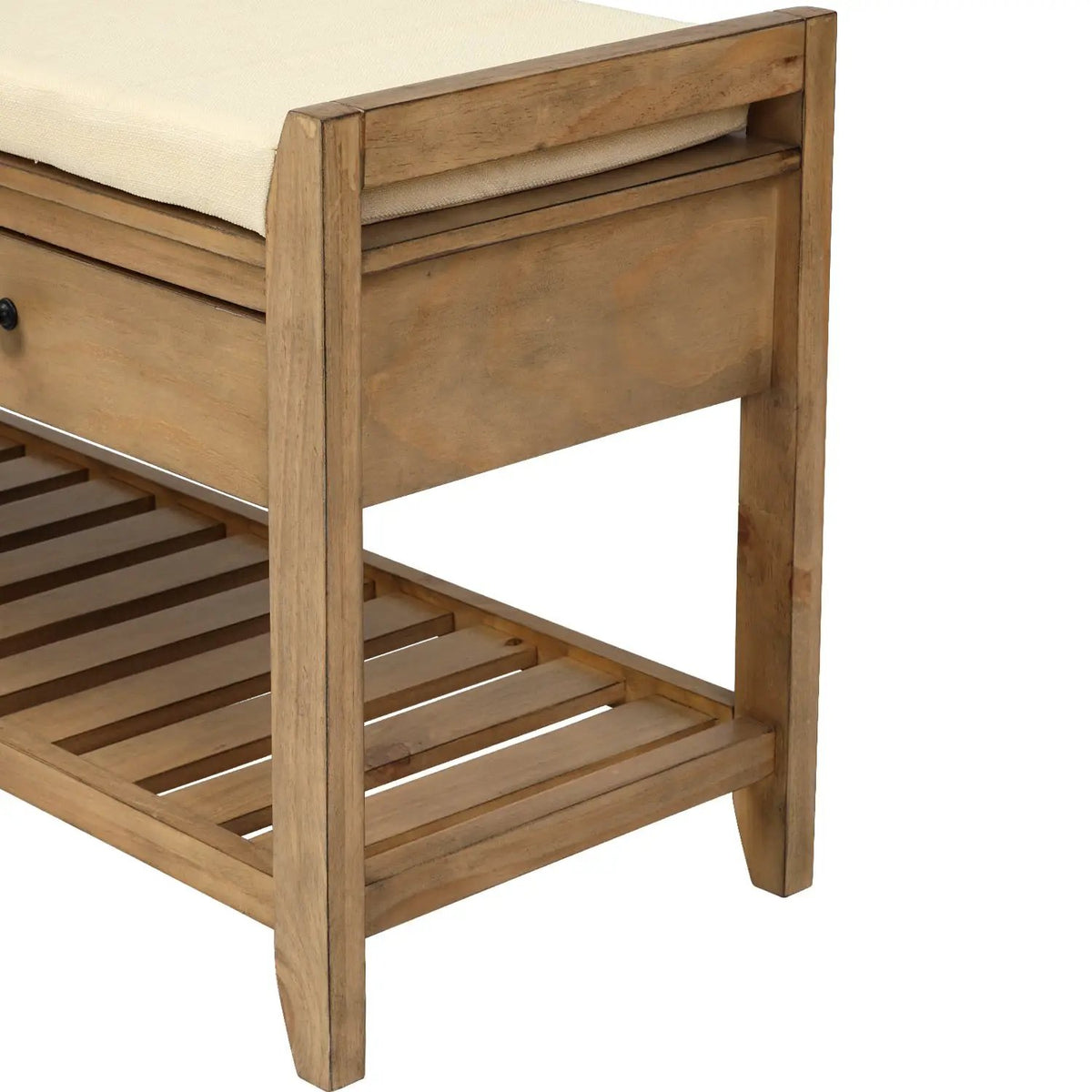 TREXM Shoe Rack with Cushioned Seat and Drawers by HouseOfZazla