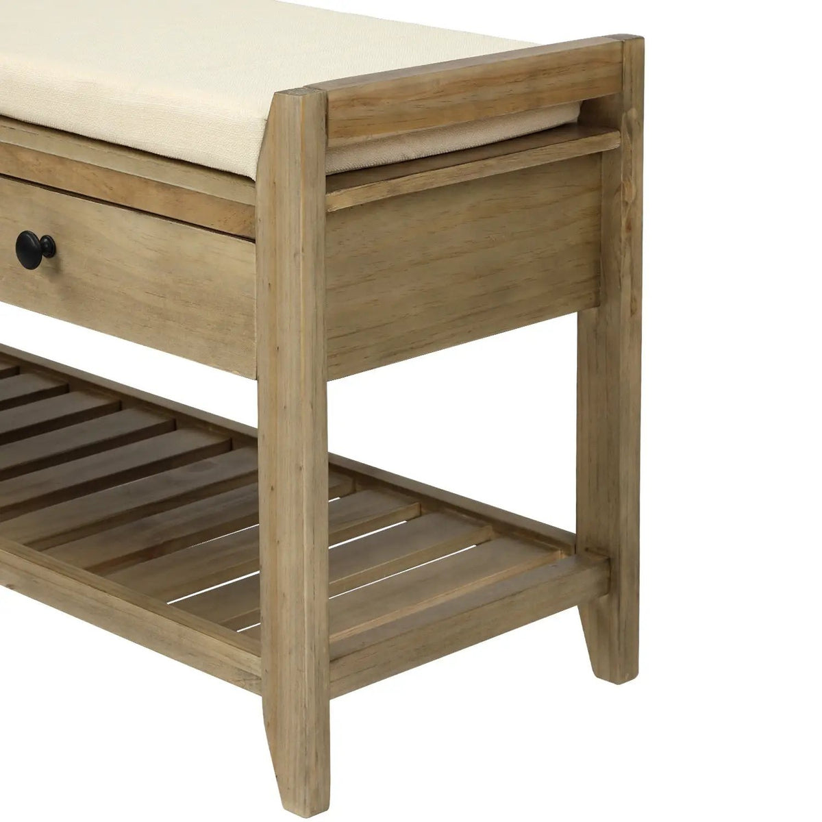 TREXM Shoe Rack with Cushioned Seat and Drawers by HouseOfZazla