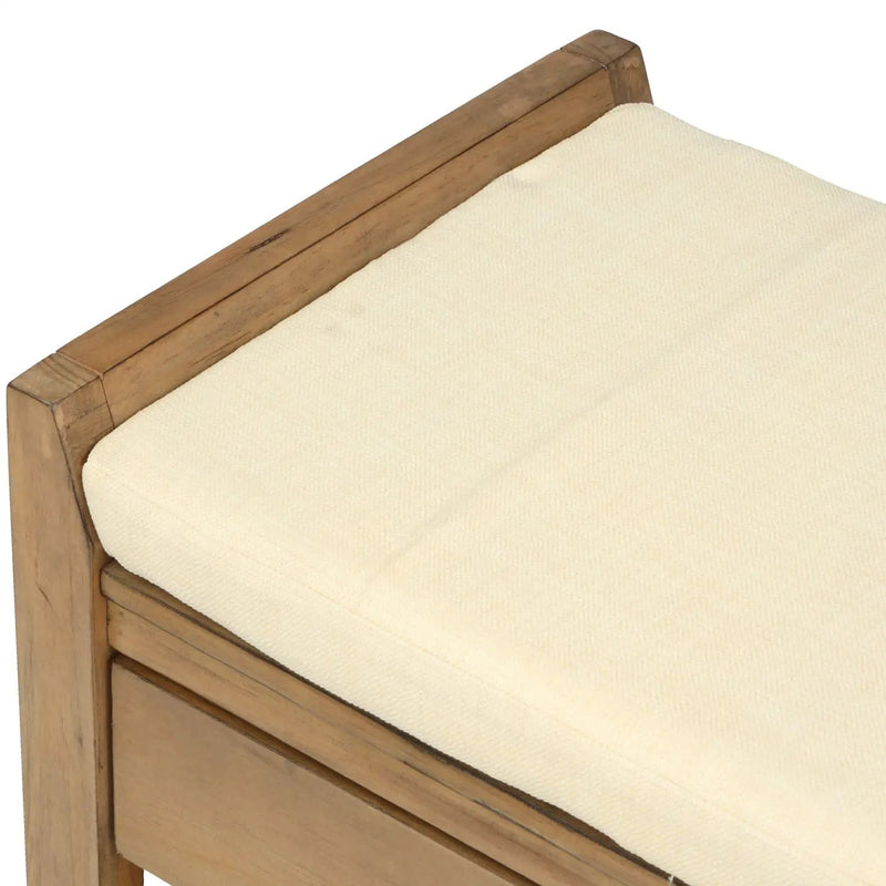 TREXM Shoe Rack with Cushioned Seat and Drawers by HouseOfZazla
