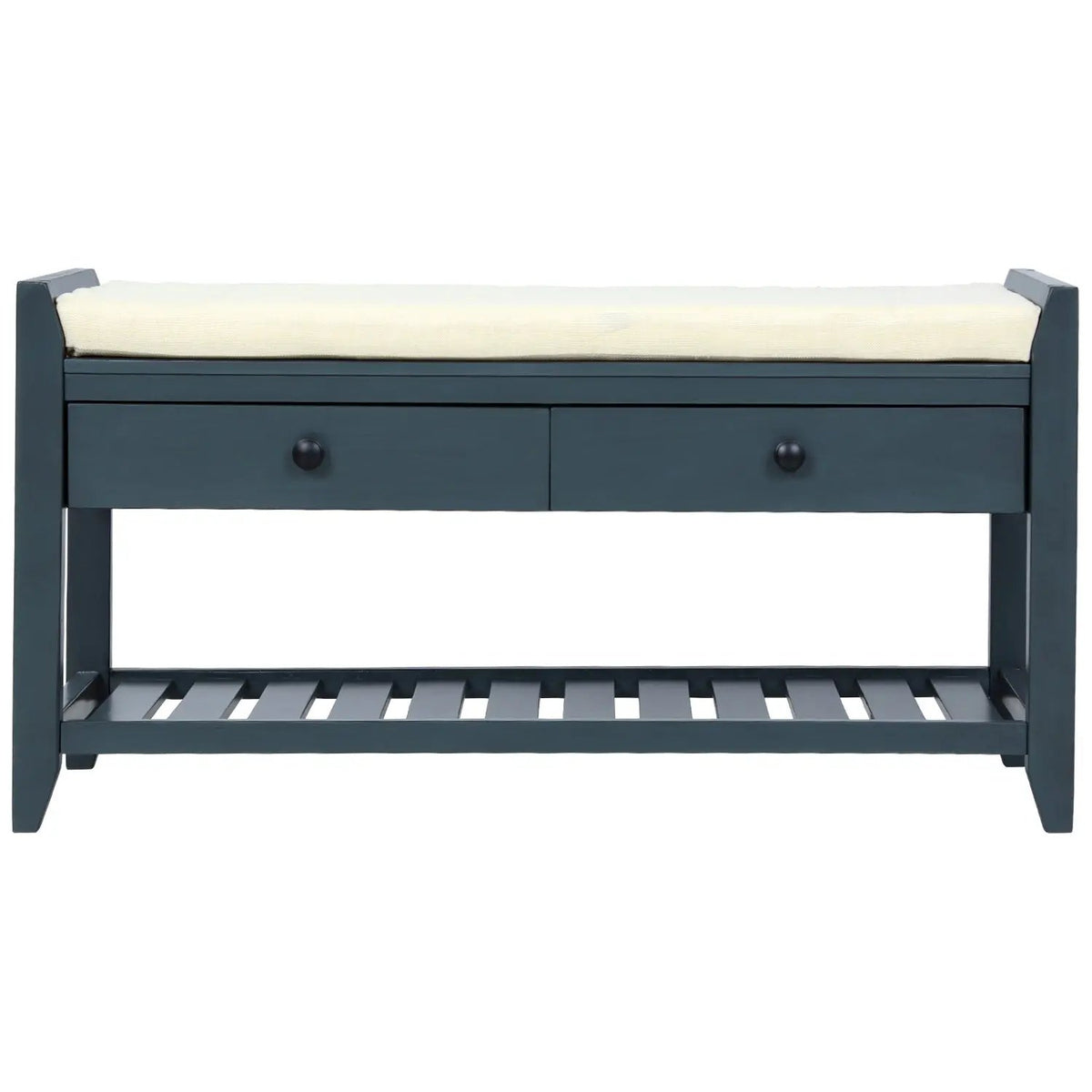 TREXM Shoe Rack with Cushioned Seat and Drawers by HouseOfZazla