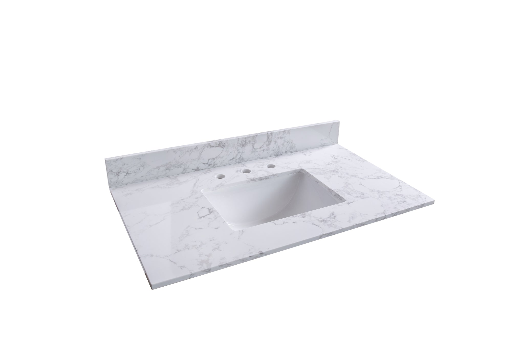 Montary 37-Inch Bathroom Vanity Top in Stone Carrara by HouseOfZazla