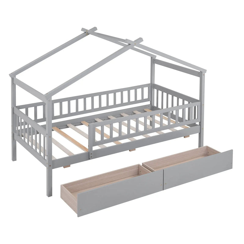 House Bed With 2 Drawers by HouseOfZazla