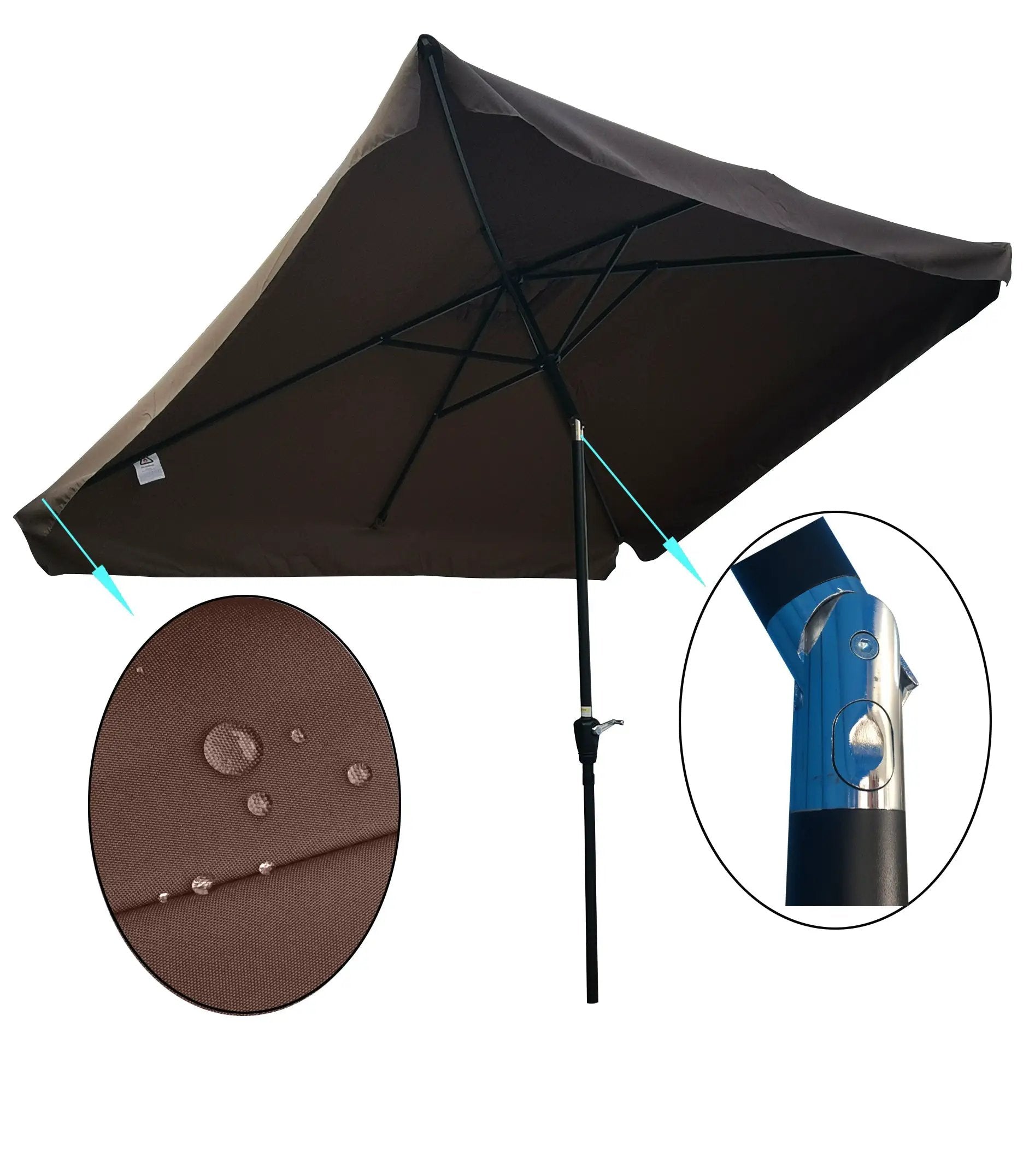 10 x 6.5ft Rectangular Patio Umbrella by HouseOfZazla