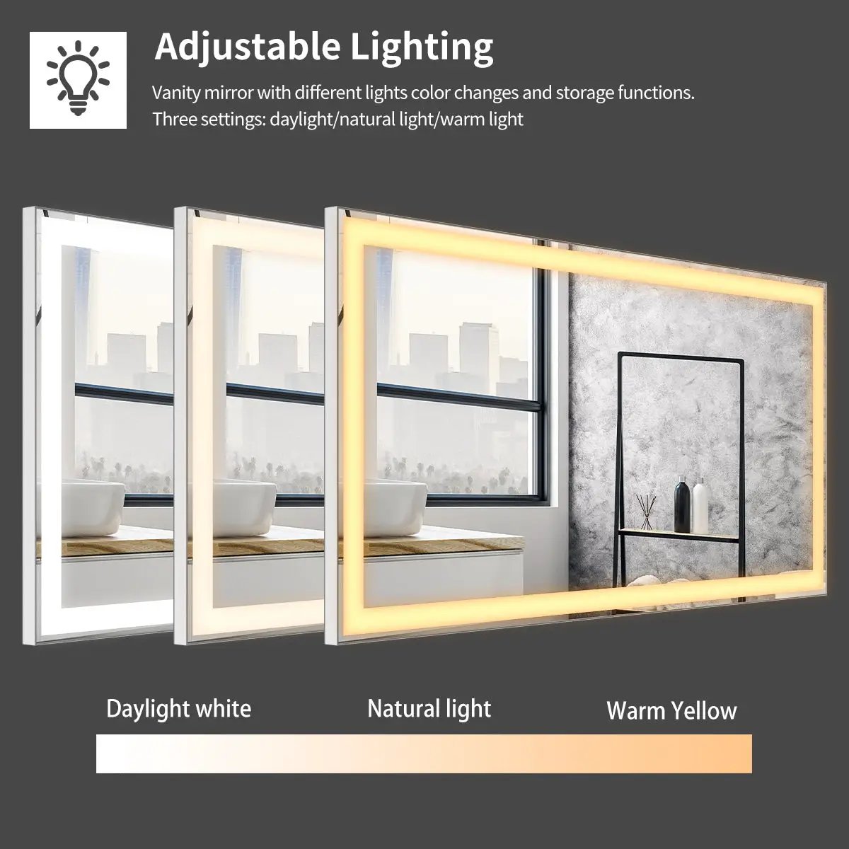 30x36 Inch LED Bathroom Vanity Mirror by HouseOfZazla