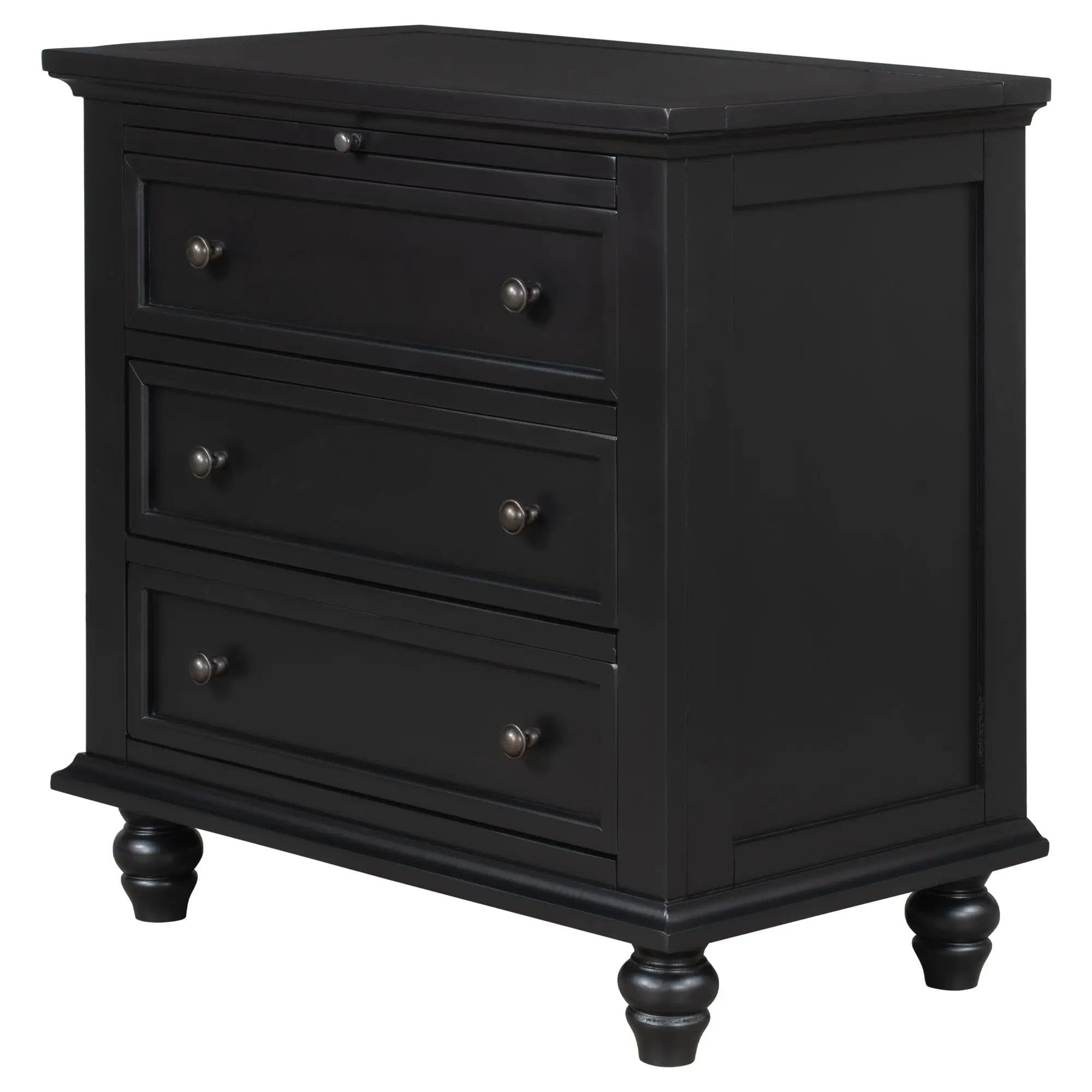 U_STYLE 27.6'' Painted Nightstand with Pull-Out Tray by HouseOfZazla