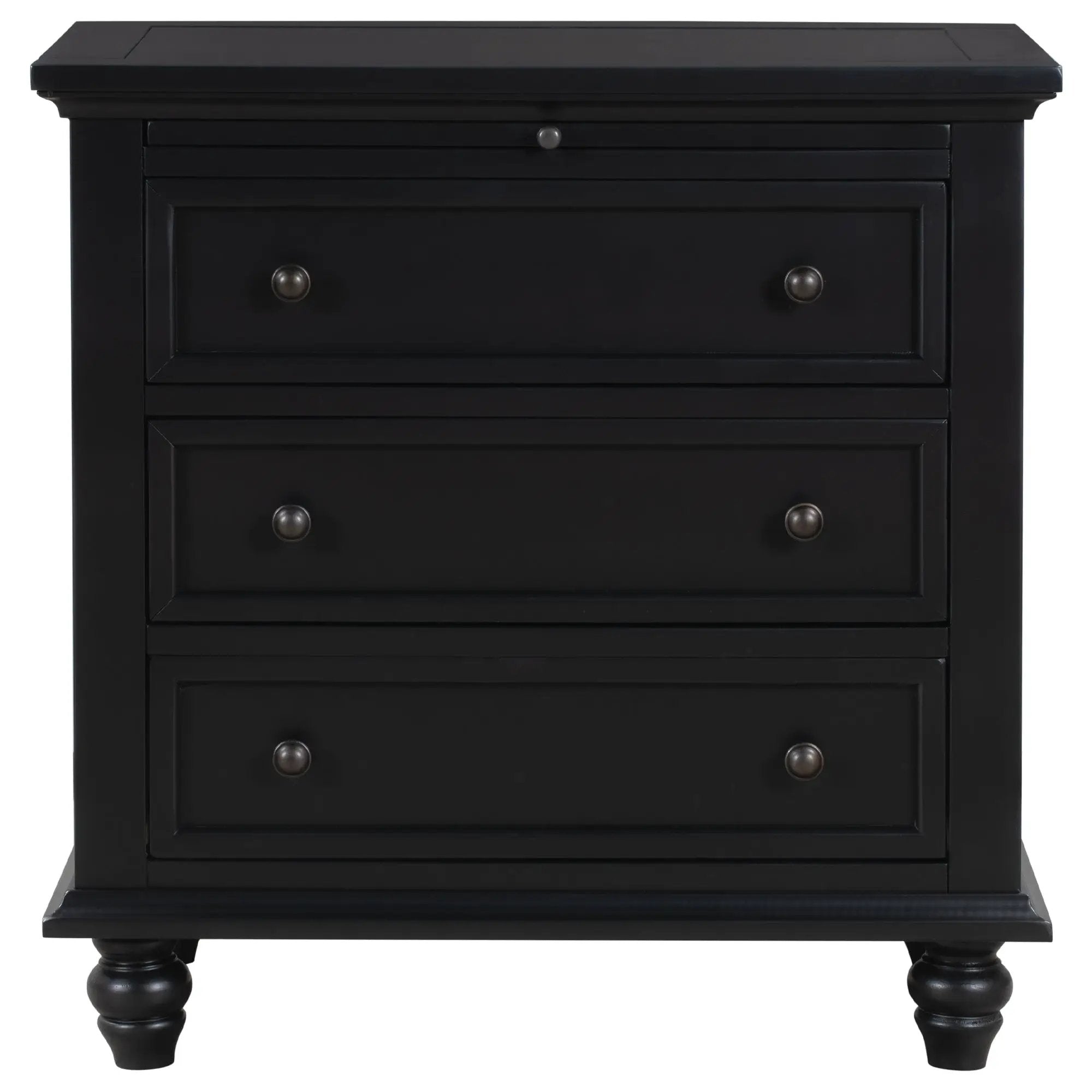 U_STYLE 27.6'' Painted Nightstand with Pull-Out Tray by HouseOfZazla