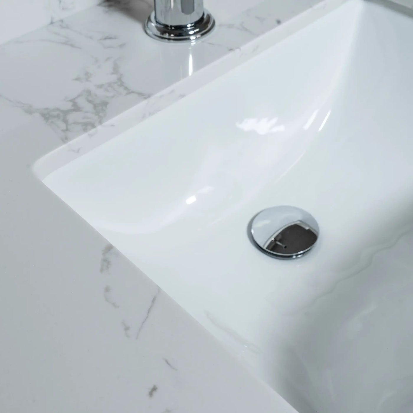 Montary 37-Inch Bathroom Vanity Top in Stone Carrara by HouseOfZazla