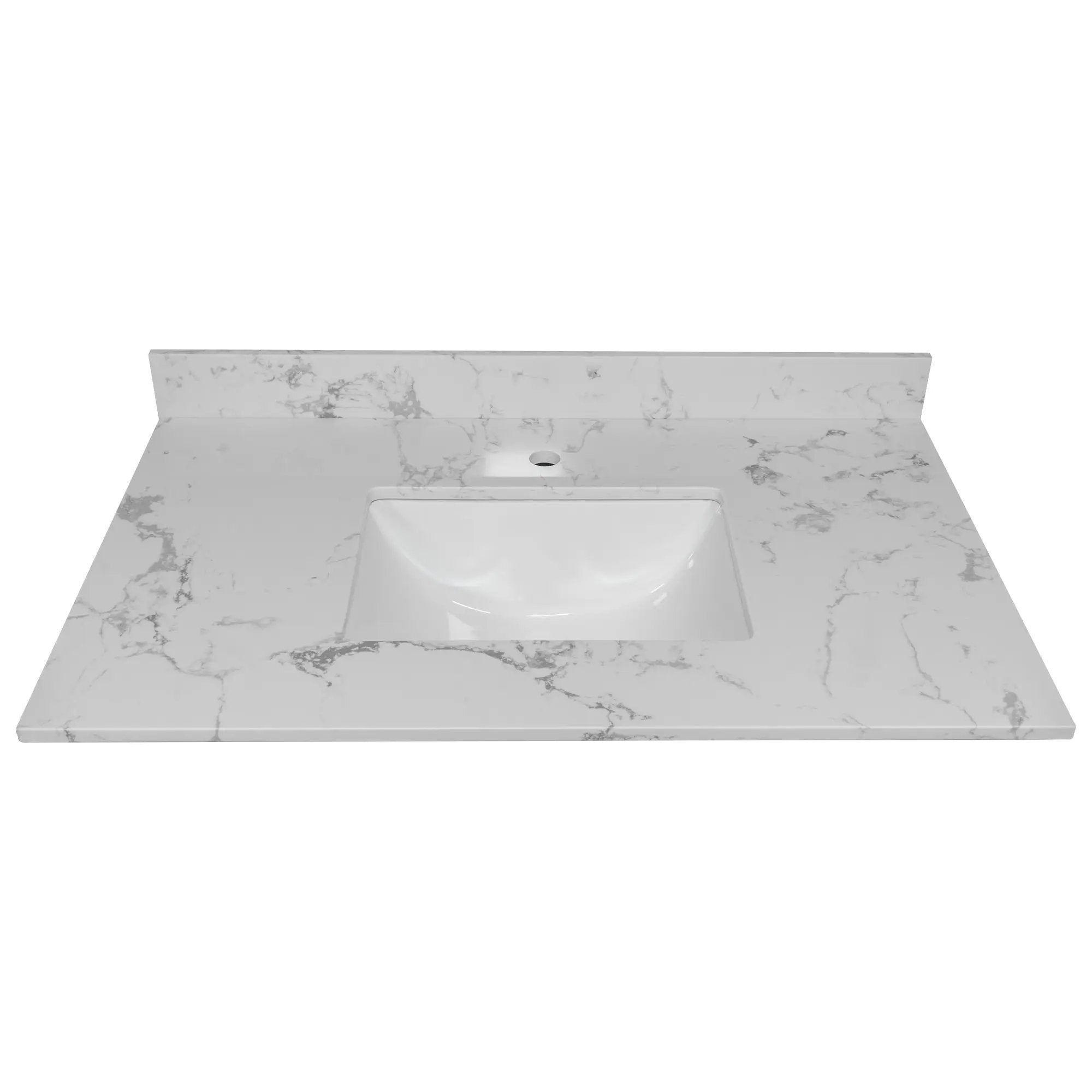 Montary 37-Inch Bathroom Vanity Top in Stone Carrara by HouseOfZazla