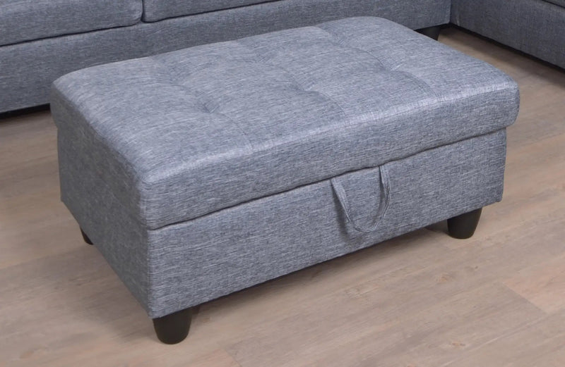 3 PC Sectional Sofa Set, Gray by HouseOfZazla