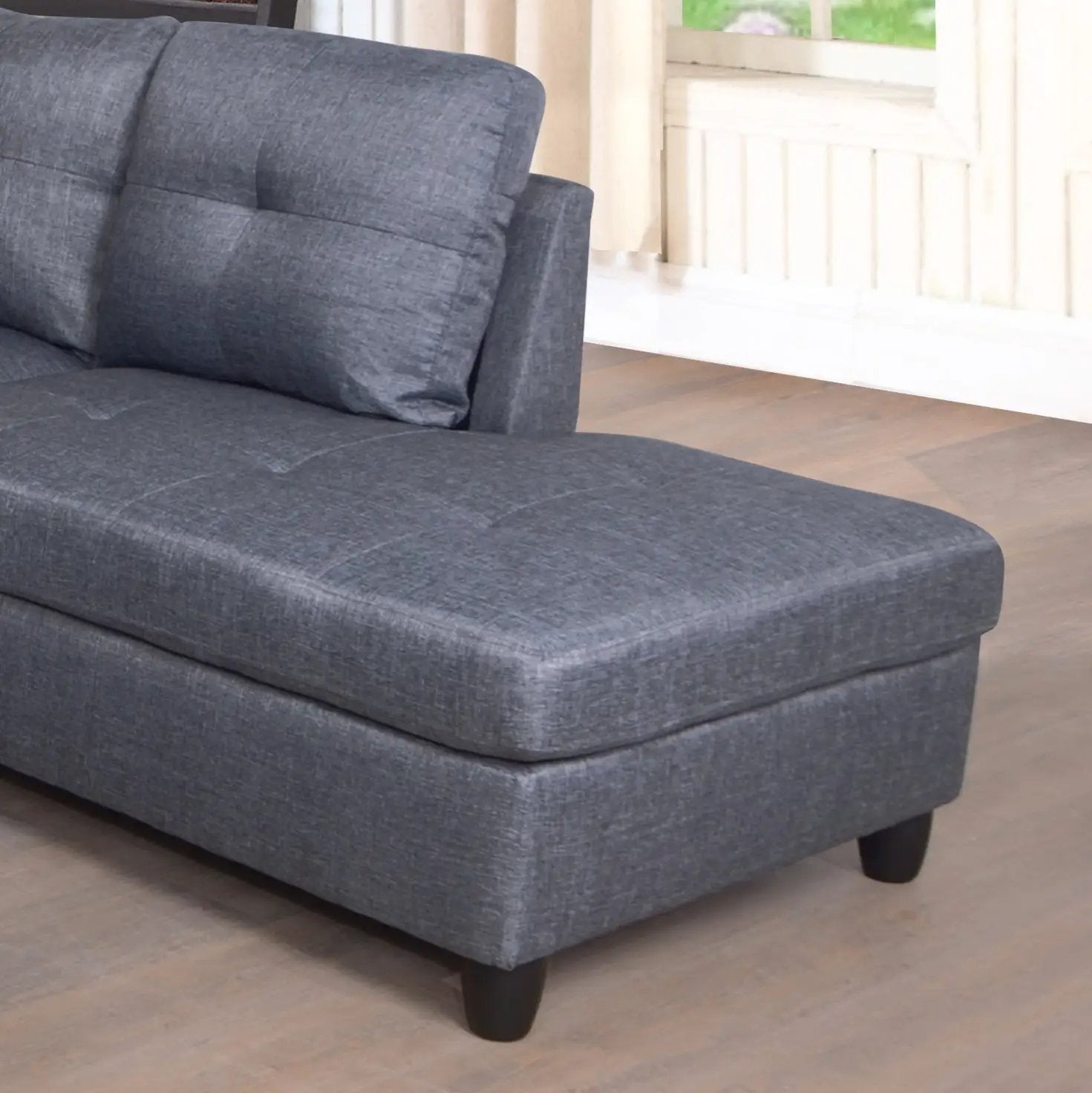 3 PC Sectional Sofa Set, Gray by HouseOfZazla