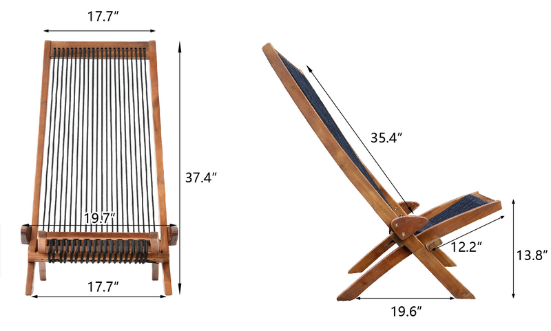 Folding Roping Wood Chair by HouseOfZazla