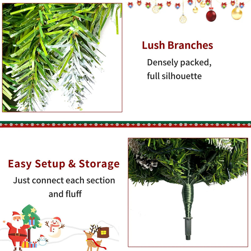 Pre-Lit Xmas Tree Artificial Christmas 3-Piece Set by HouseOfZazla