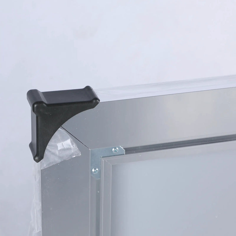 Modern LED Bathroom Vanity Mirror With Aluminum Frame, 45° Beveled Lights, Anti Fog - Silver by HouseOfZazla